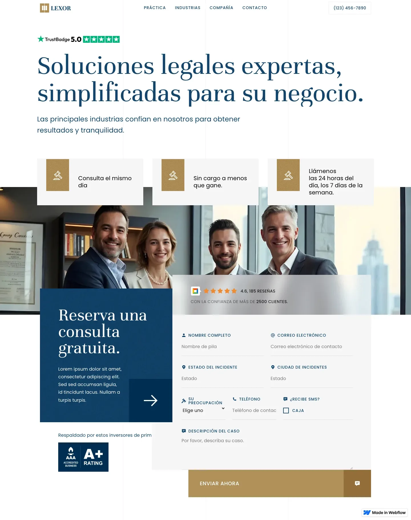 Diseño de página web para abogados