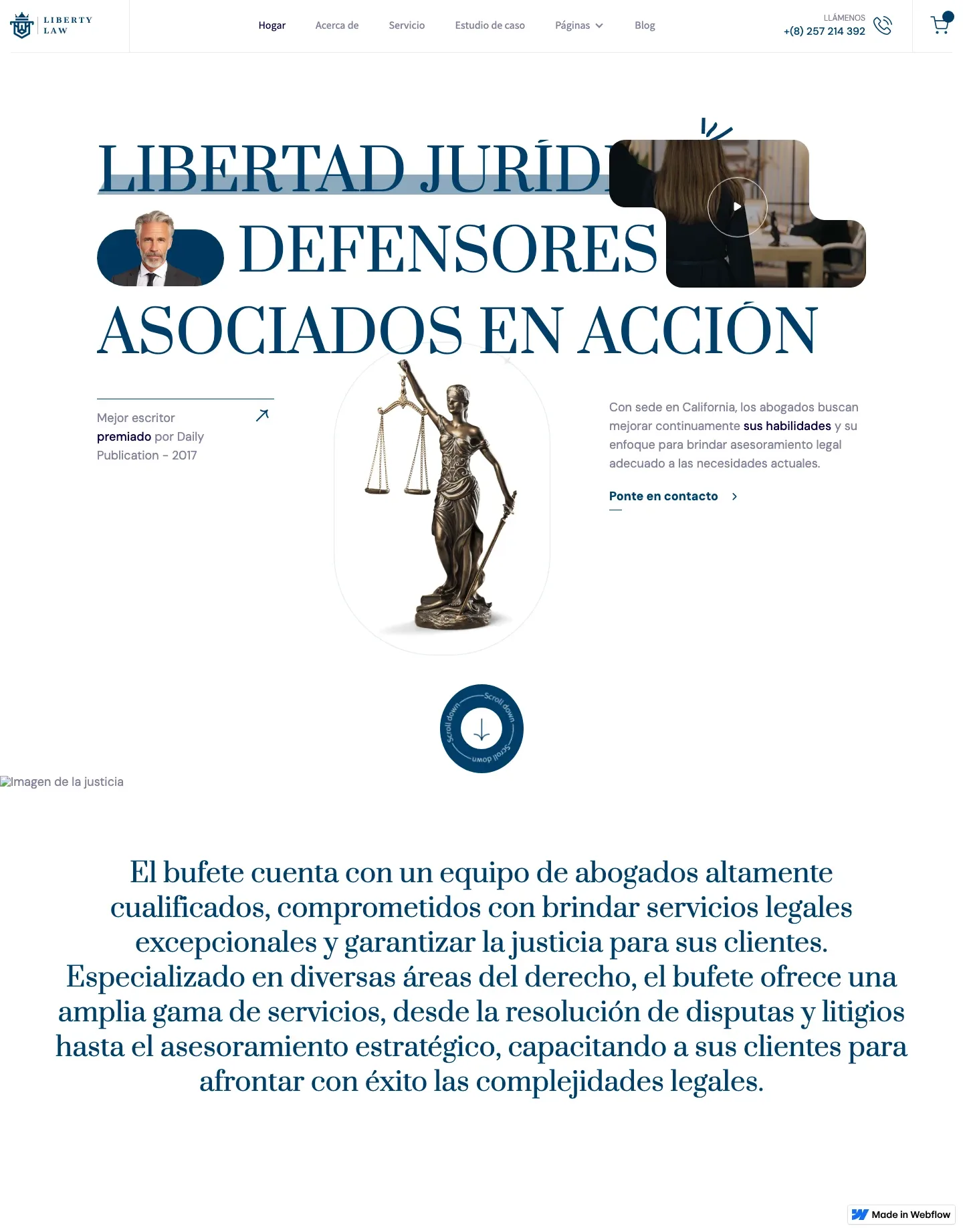 Diseño de página web para abogados
