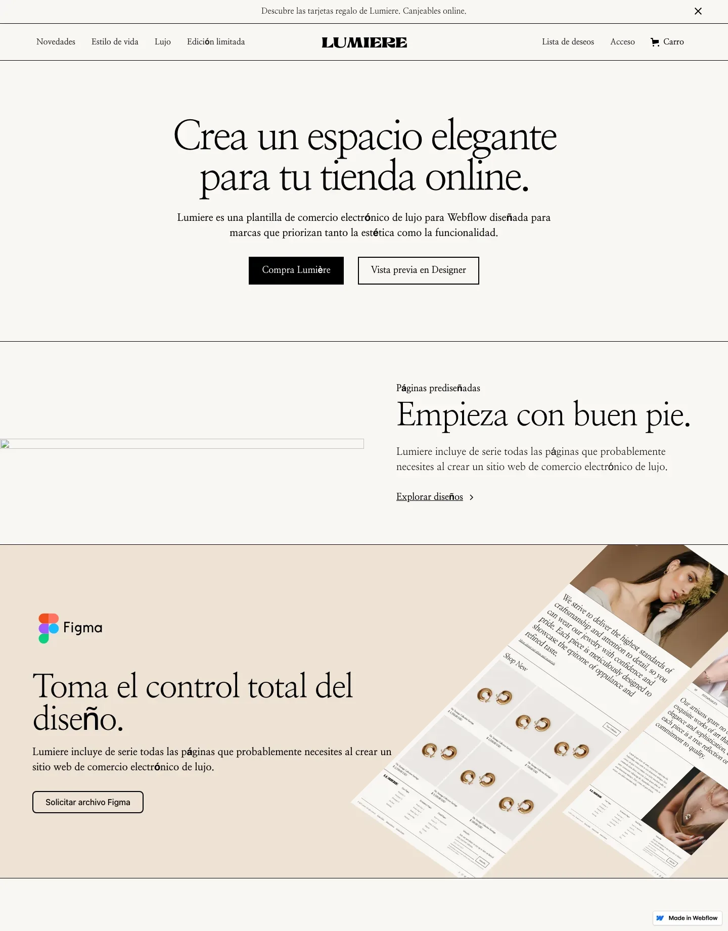 Diseño de página web para tienda en línea