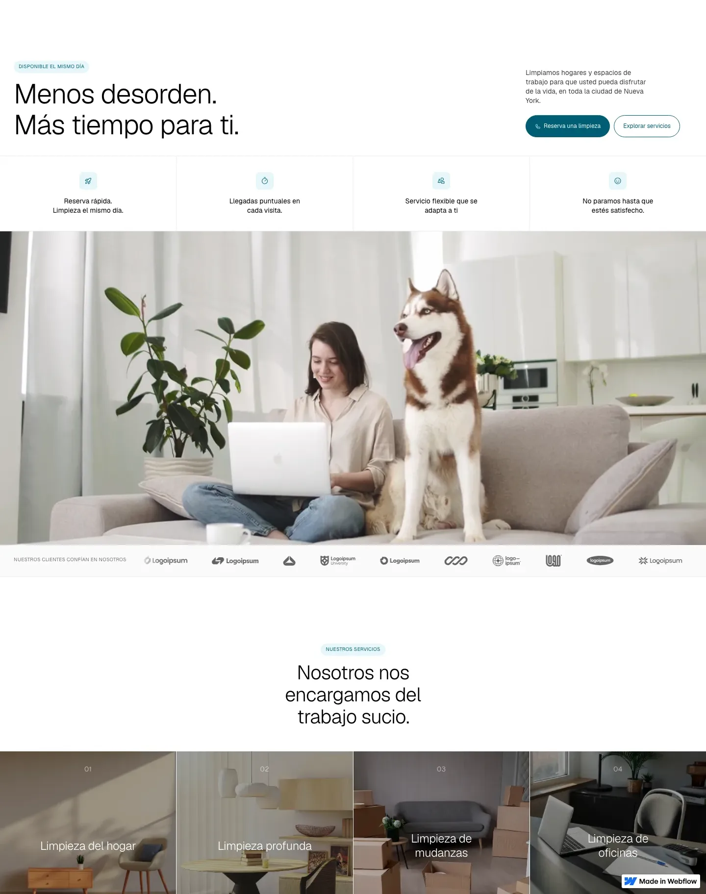 Diseño de página web para servicios y mantenimiento