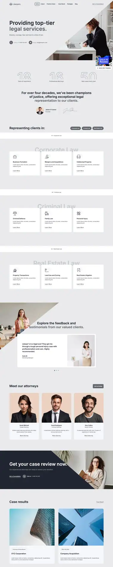 Diseño de página web para abogados