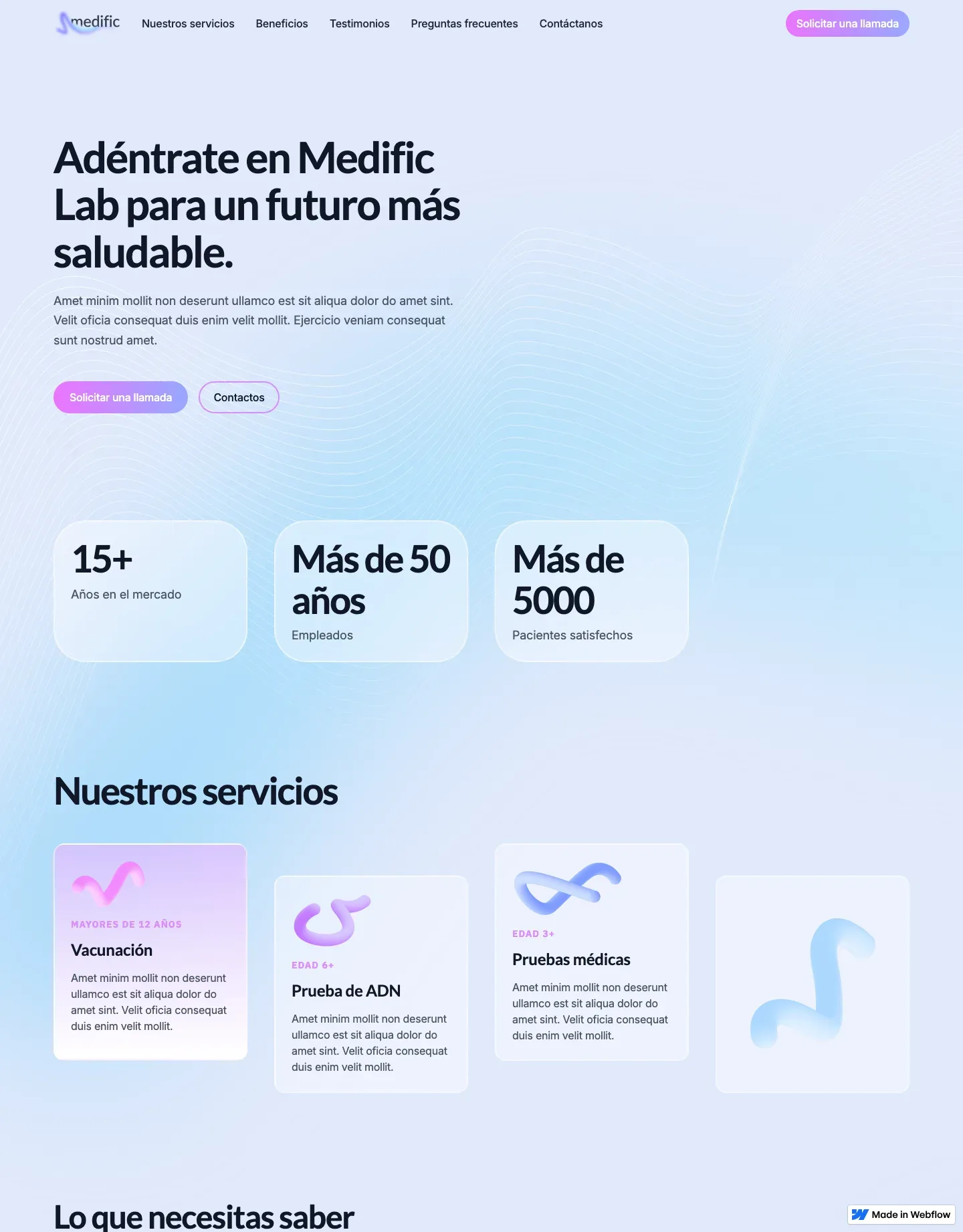Diseño de página web para salud y bienestar