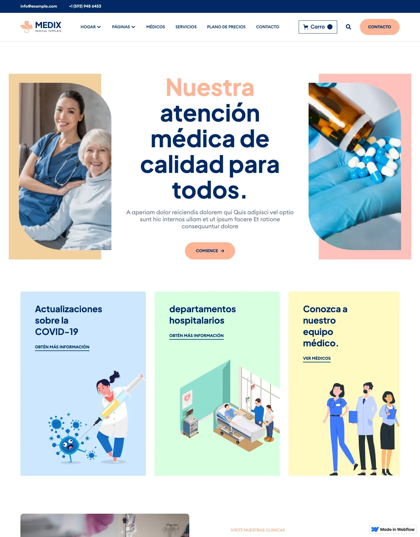 Diseño de página web para salud y bienestar