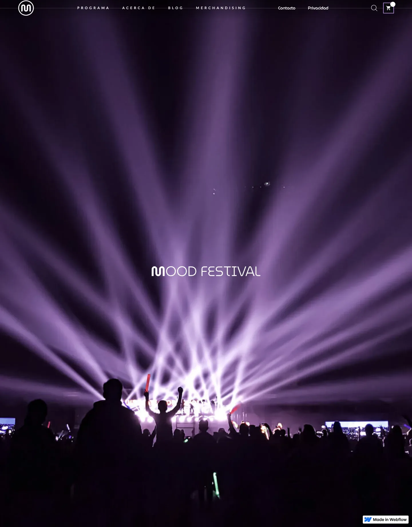 Diseño de página web para música y entretenimiento