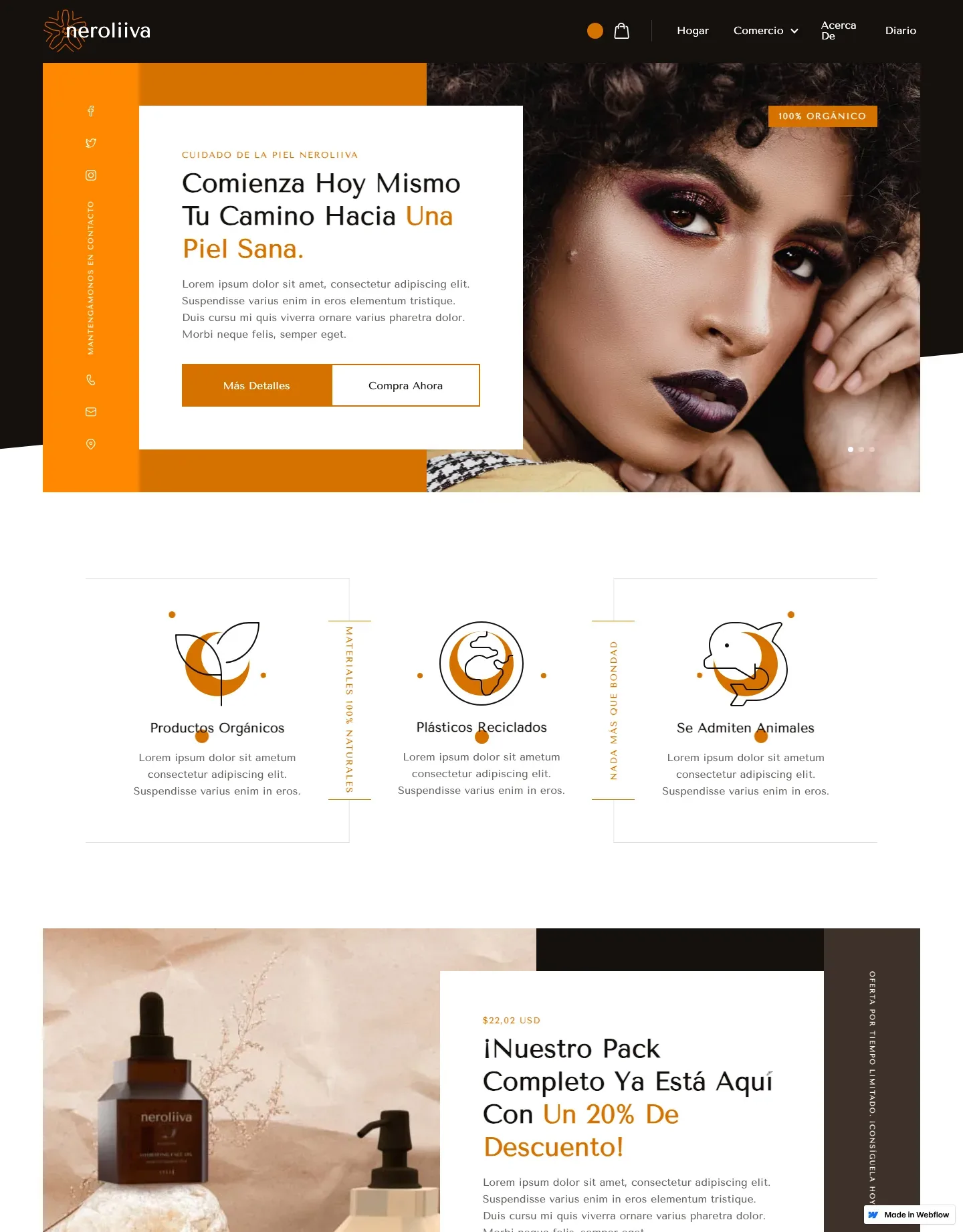 Diseño de página web para belleza y estética