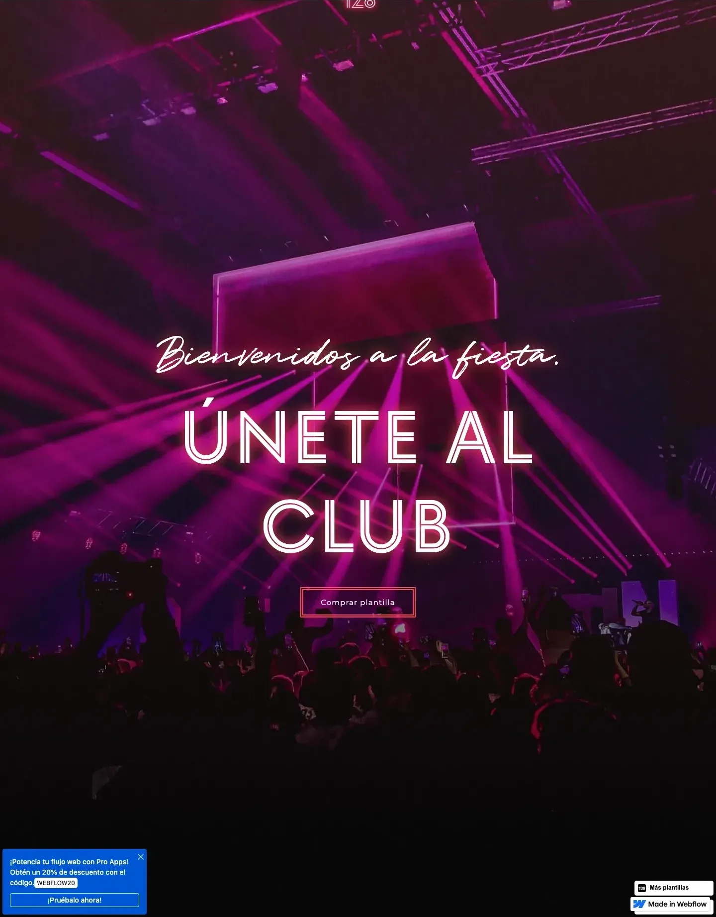 Diseño de página web para música y entretenimiento