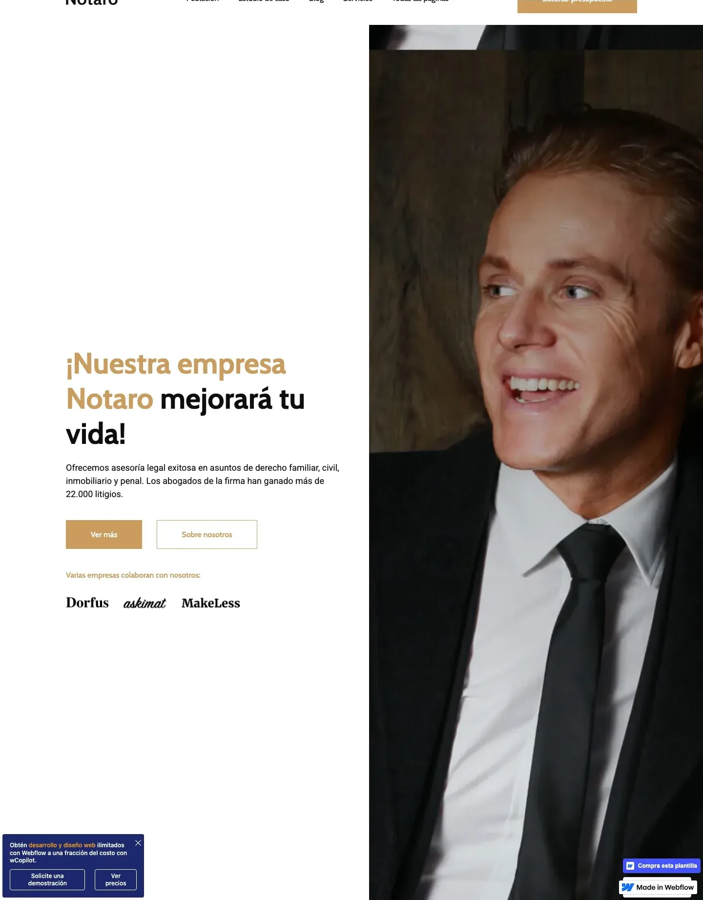 Diseño de página web para abogados