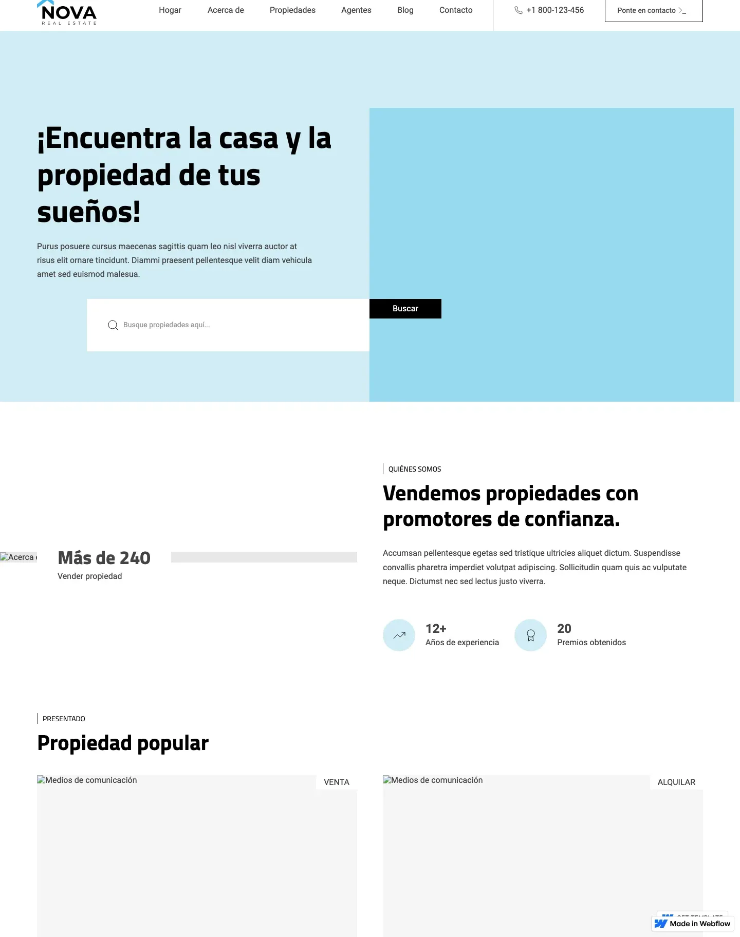 Diseño de página web para inmobiliarias