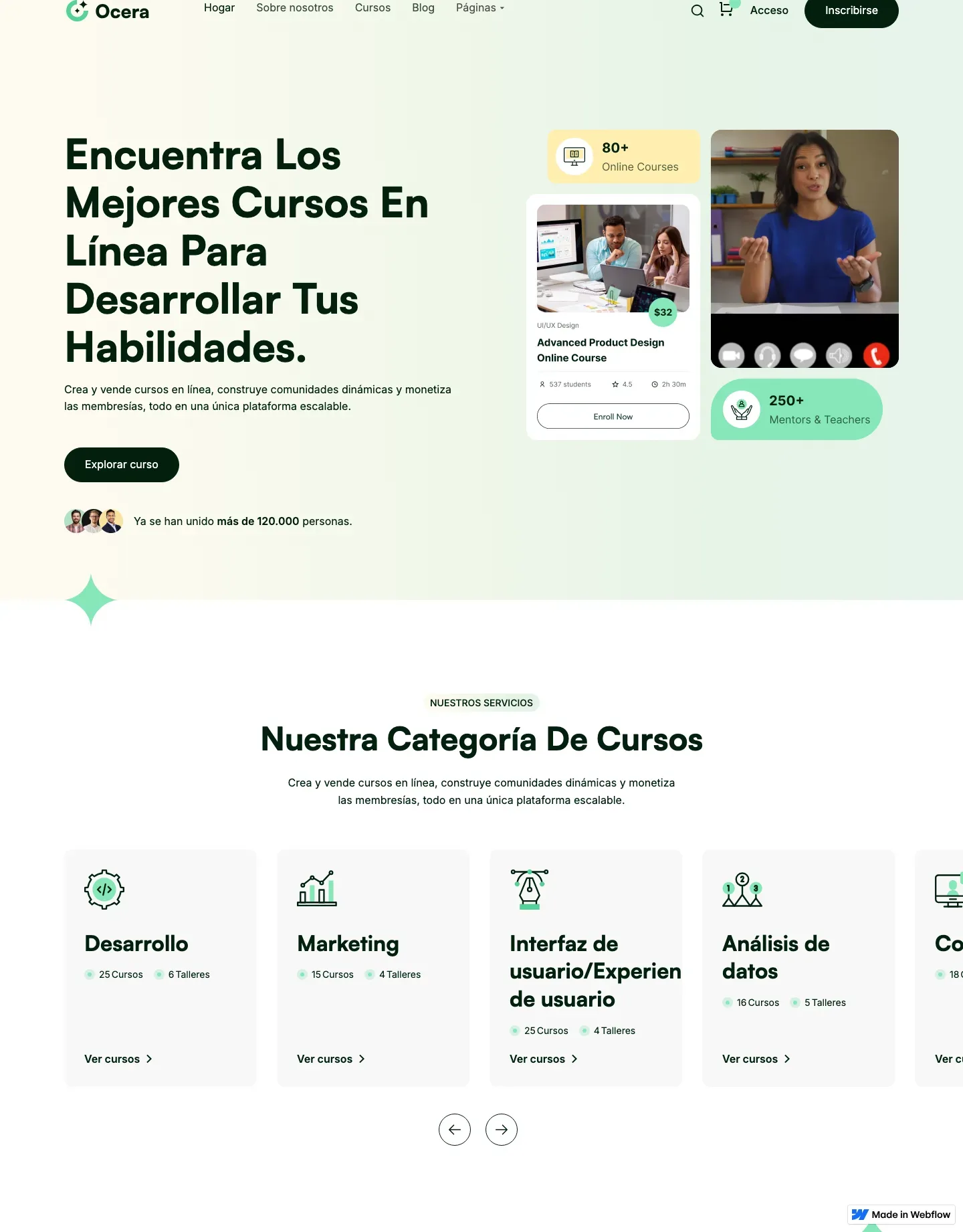 Diseño de página web para educación