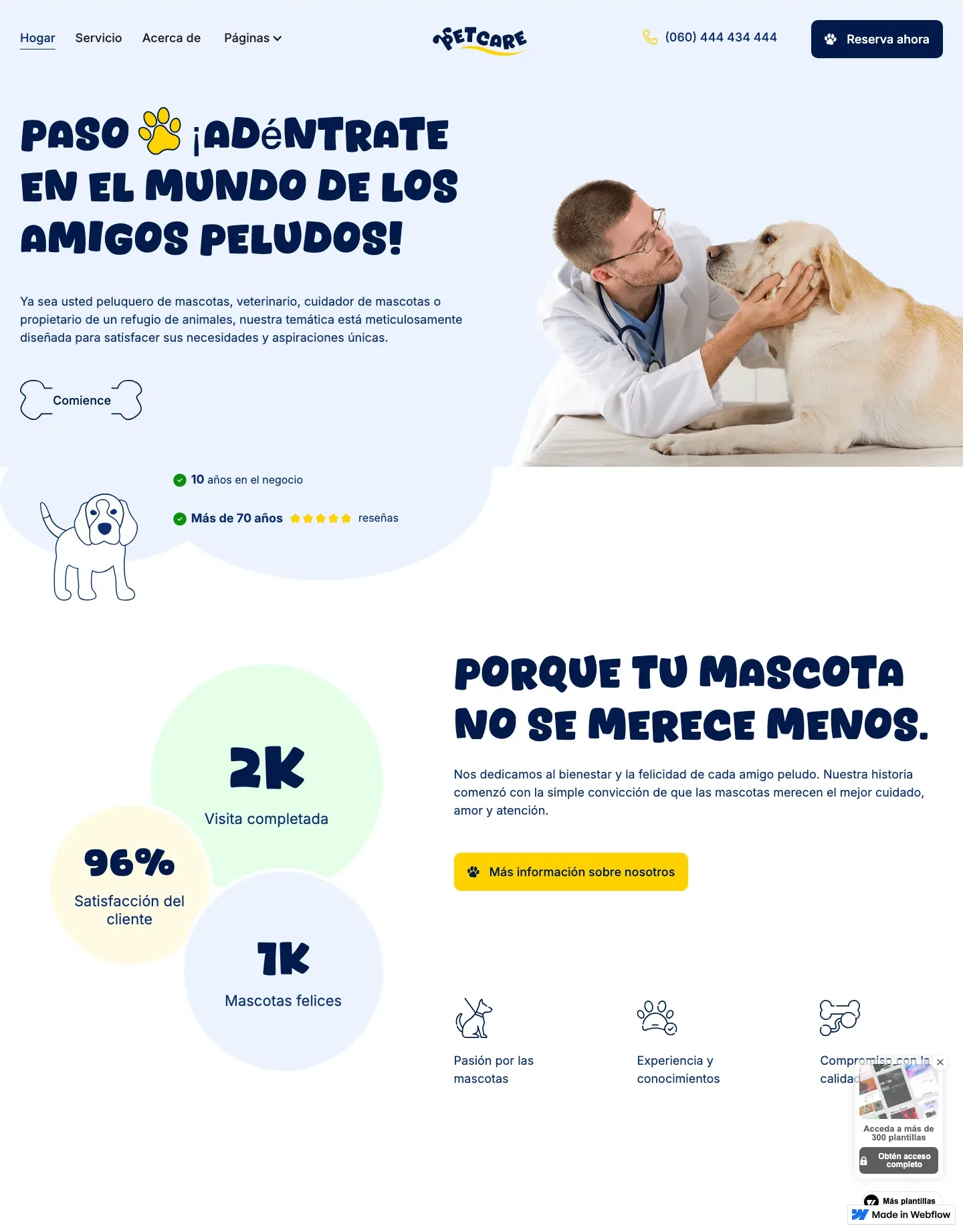 Diseño de página web para veterinarias