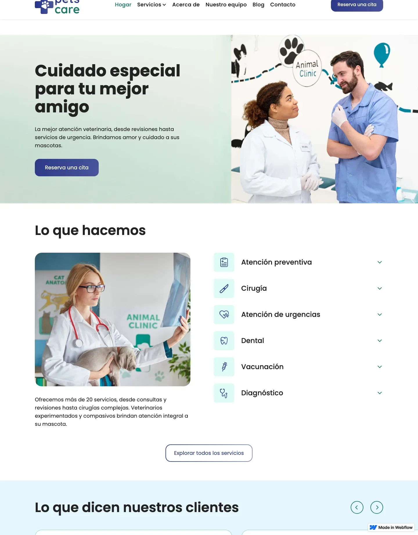Diseño de página web para salud y bienestar
