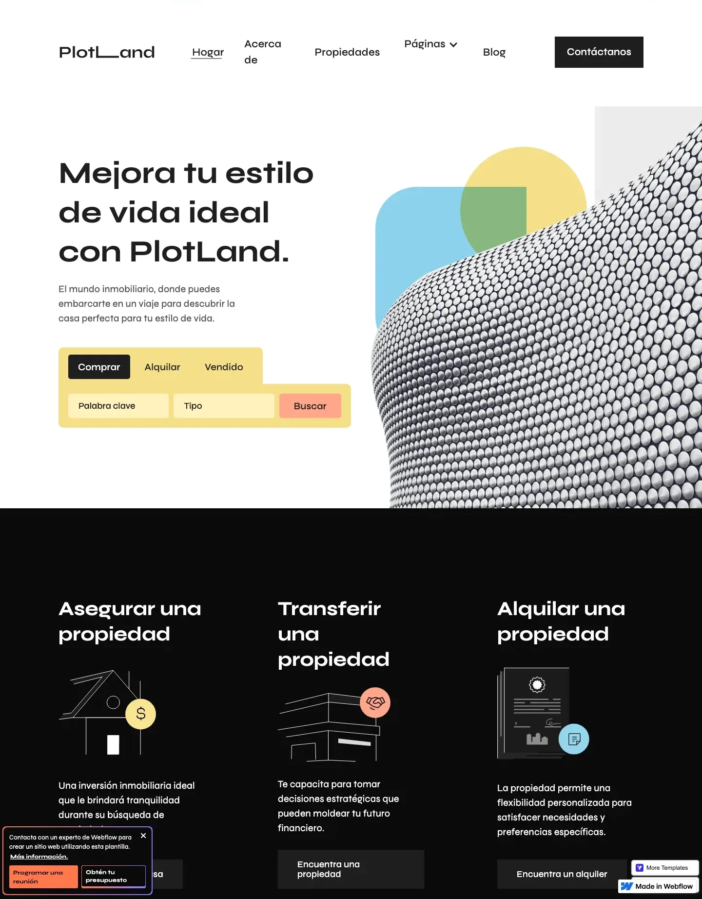 Diseño de página web para inmobiliarias