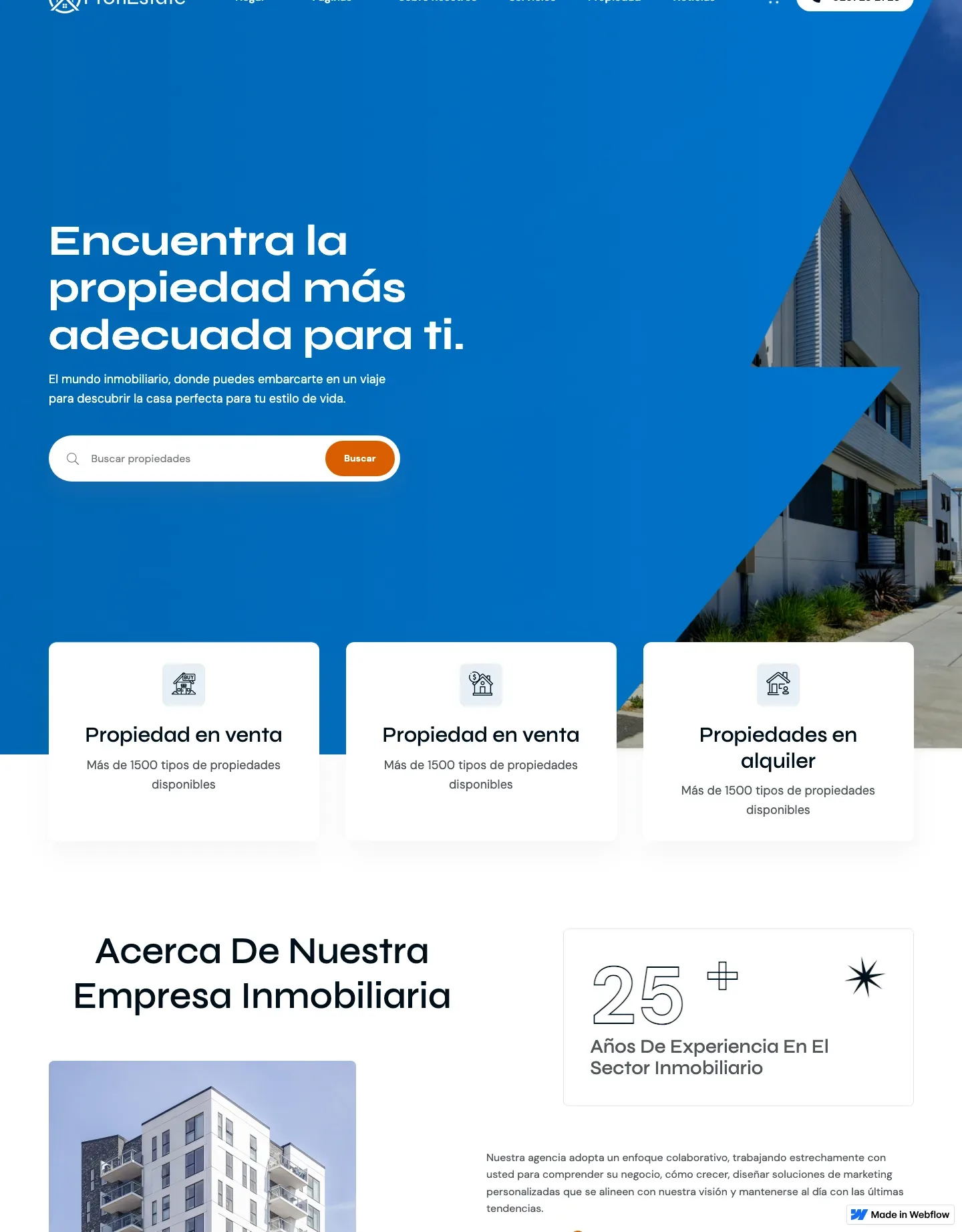 Diseño de página web para inmobiliarias