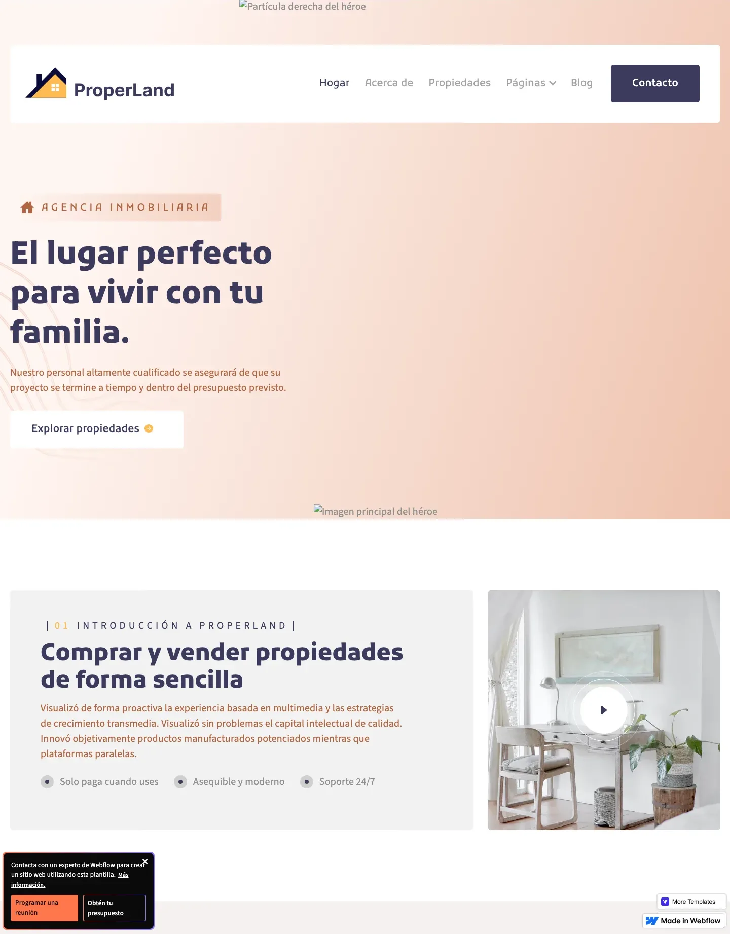 Diseño de página web para inmobiliarias
