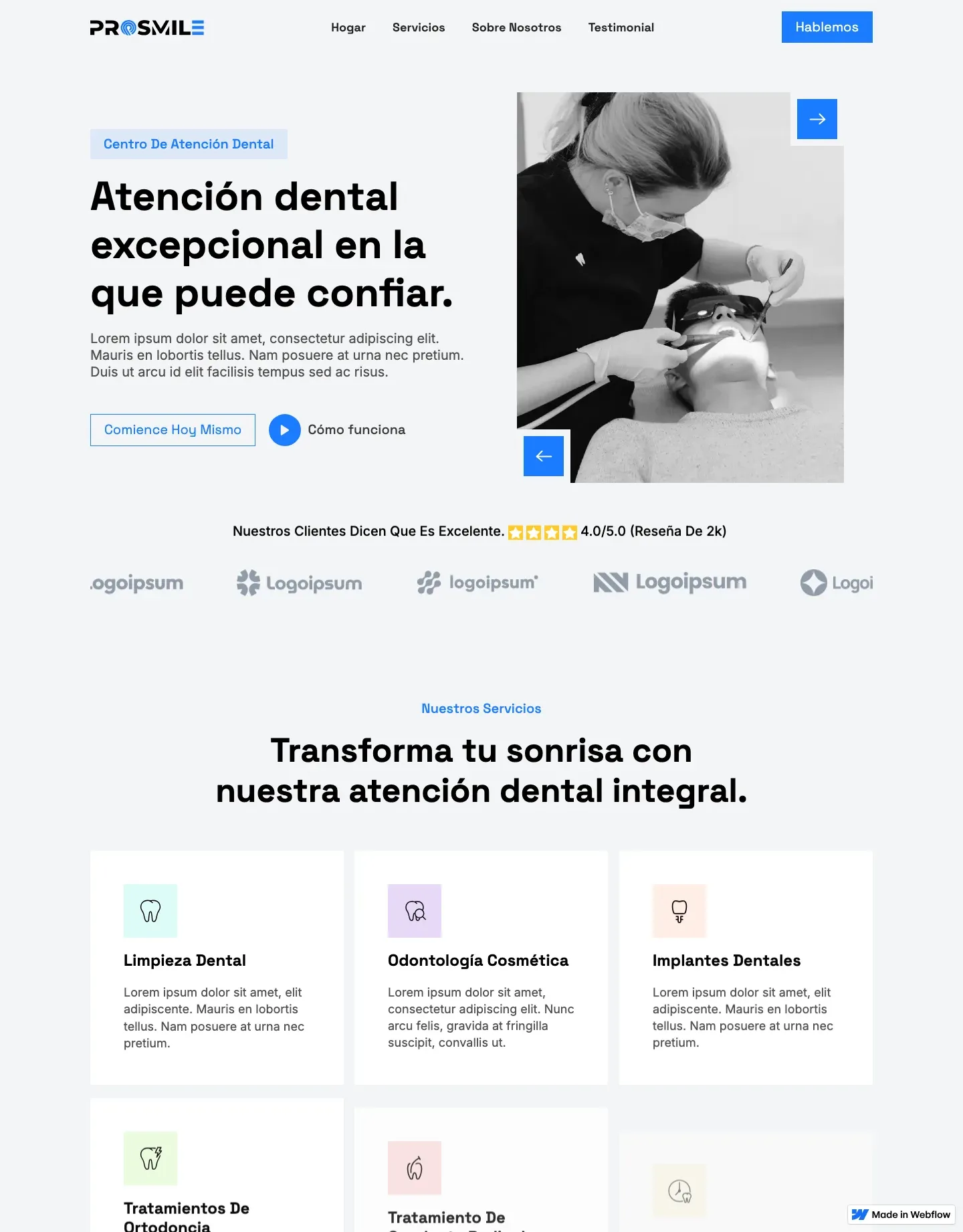Diseño de página web para salud y bienestar