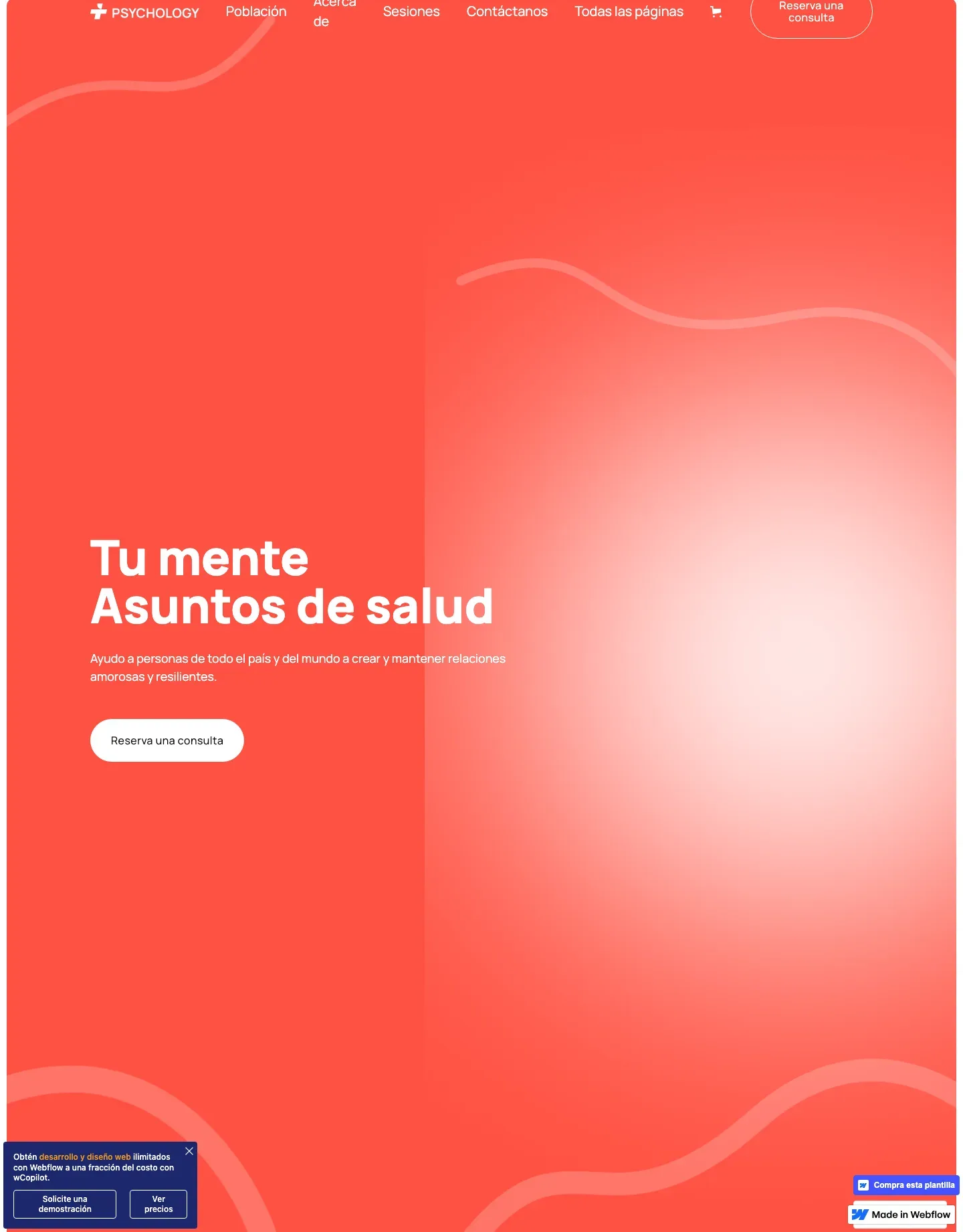 Diseño de página web para salud y bienestar
