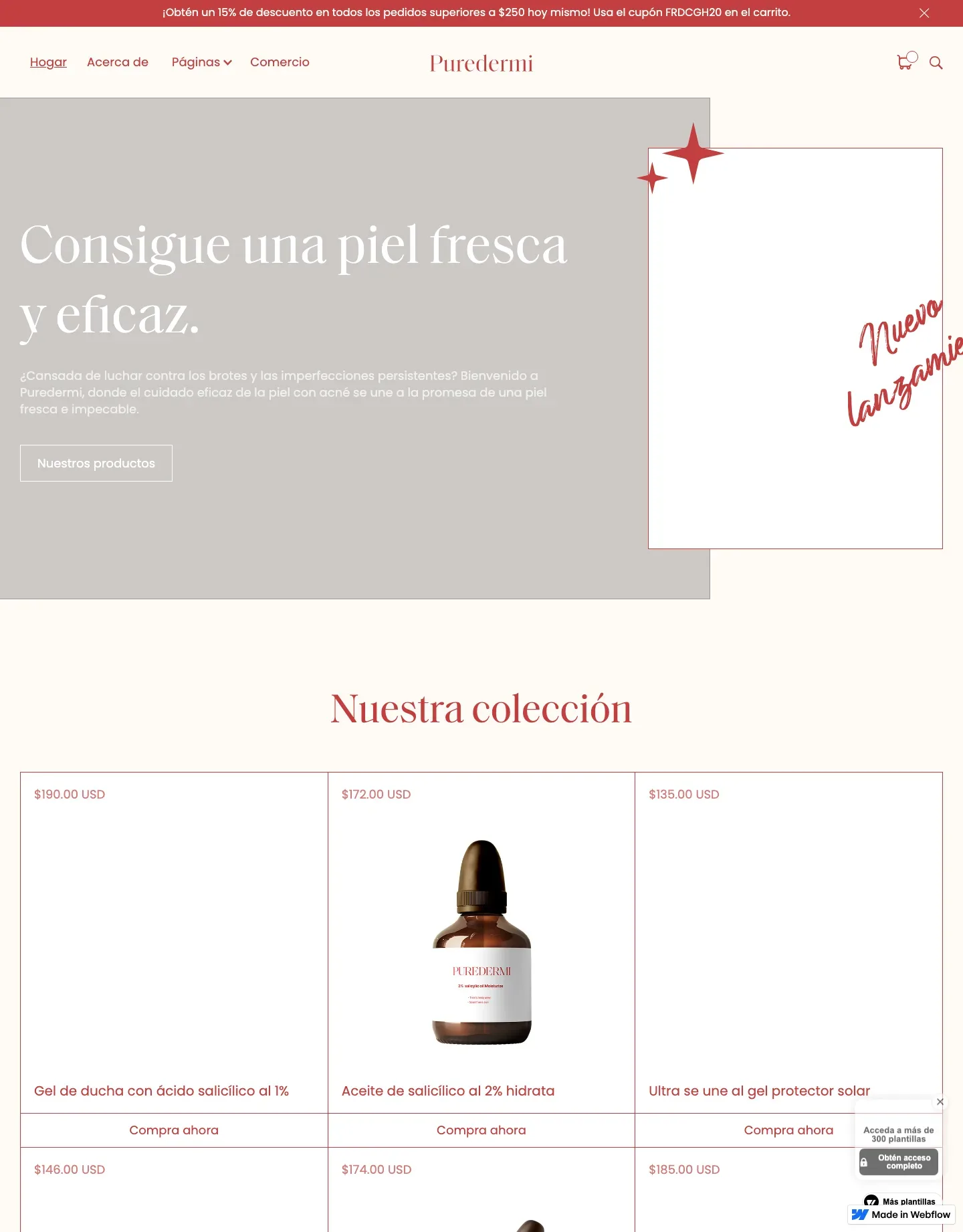 Diseño de página web para belleza y estética