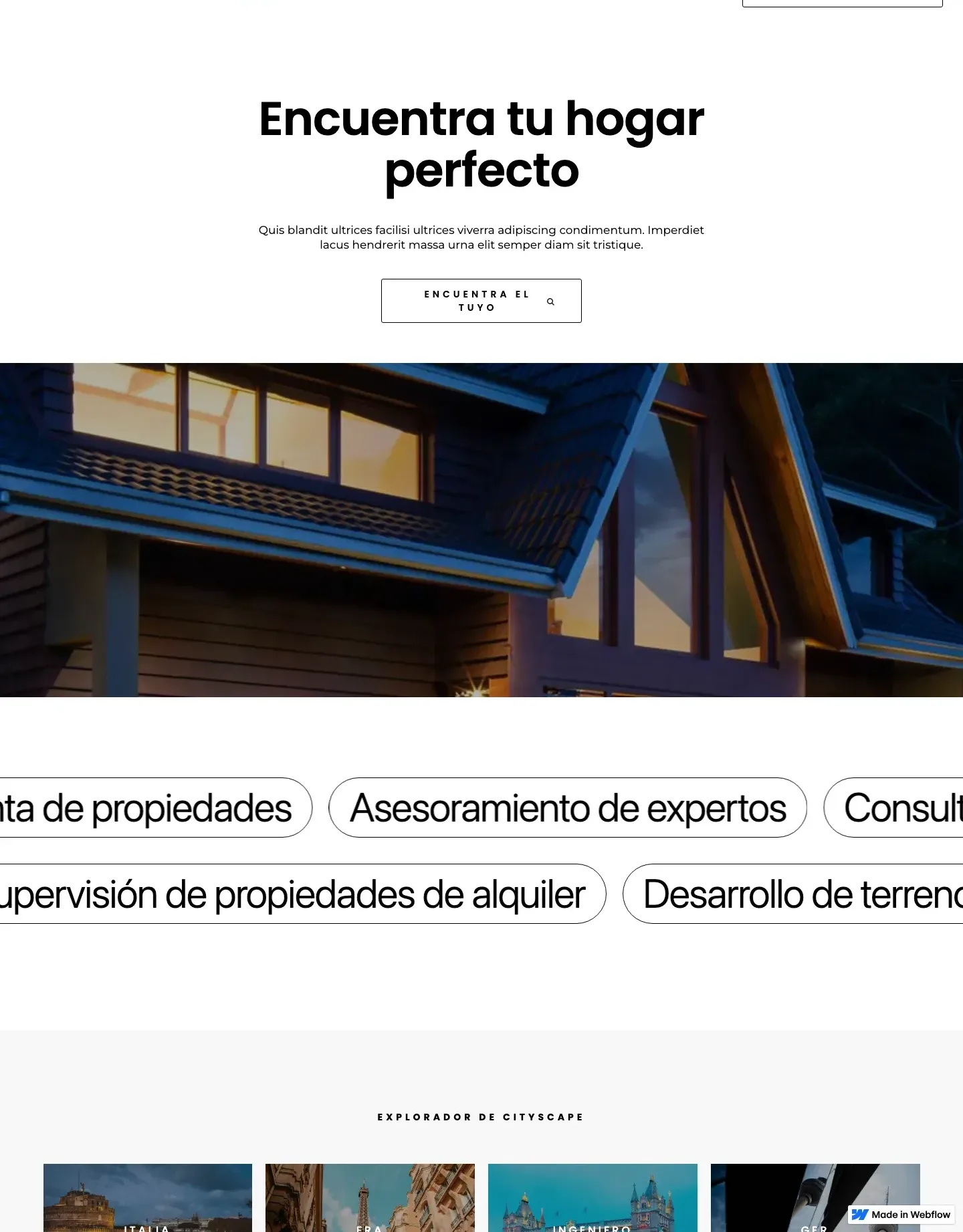 Diseño de página web para inmobiliarias