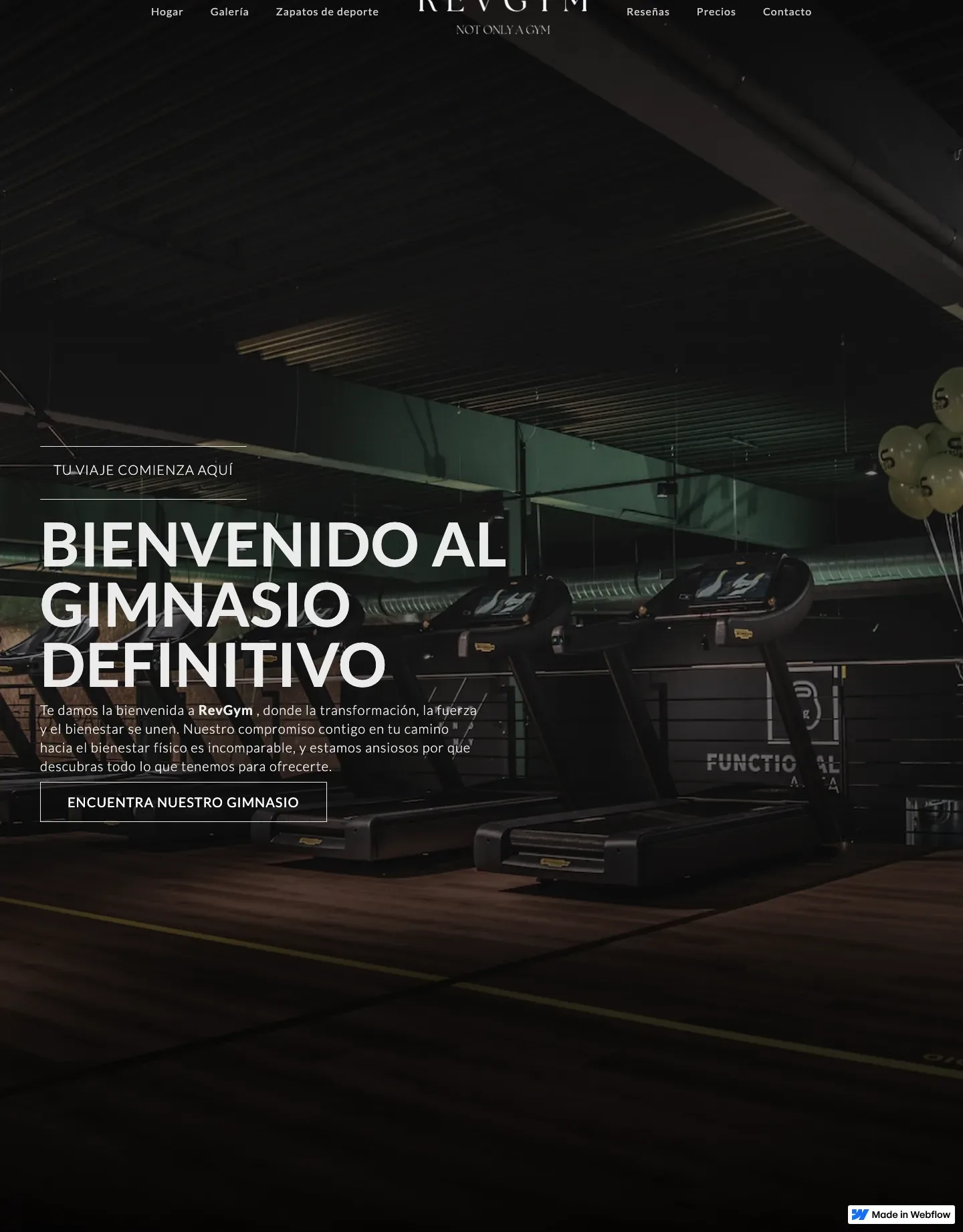 Diseño de página web para gimnasios