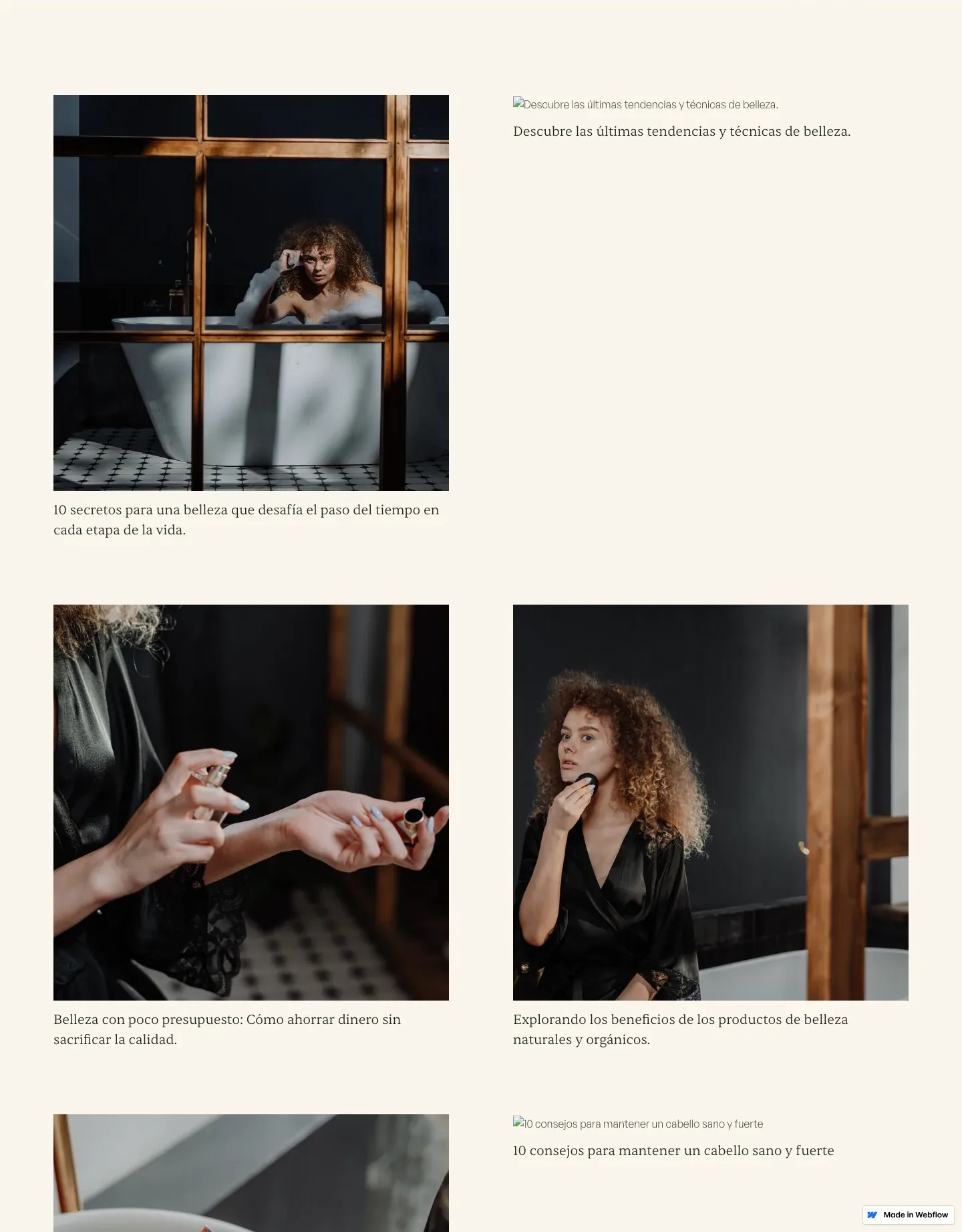 Diseño de página web para belleza y estética