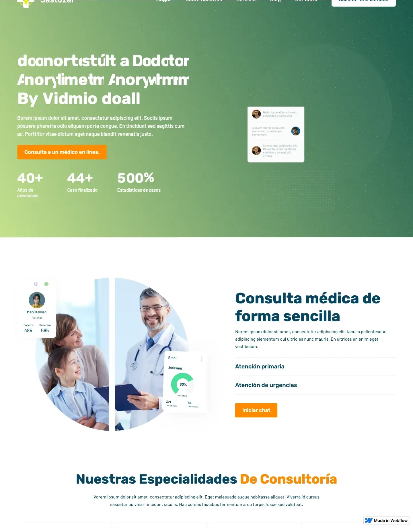 Diseño de página web para salud y bienestar