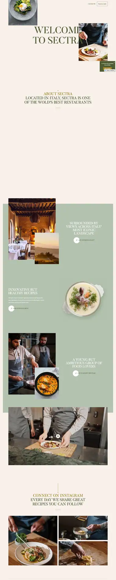Diseño de página web para restaurantes y cafés