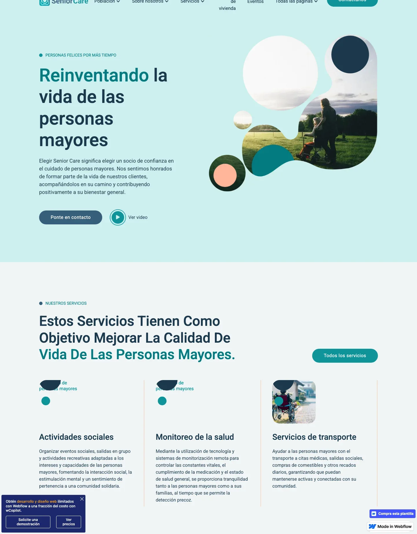 Diseño de página web para salud y bienestar