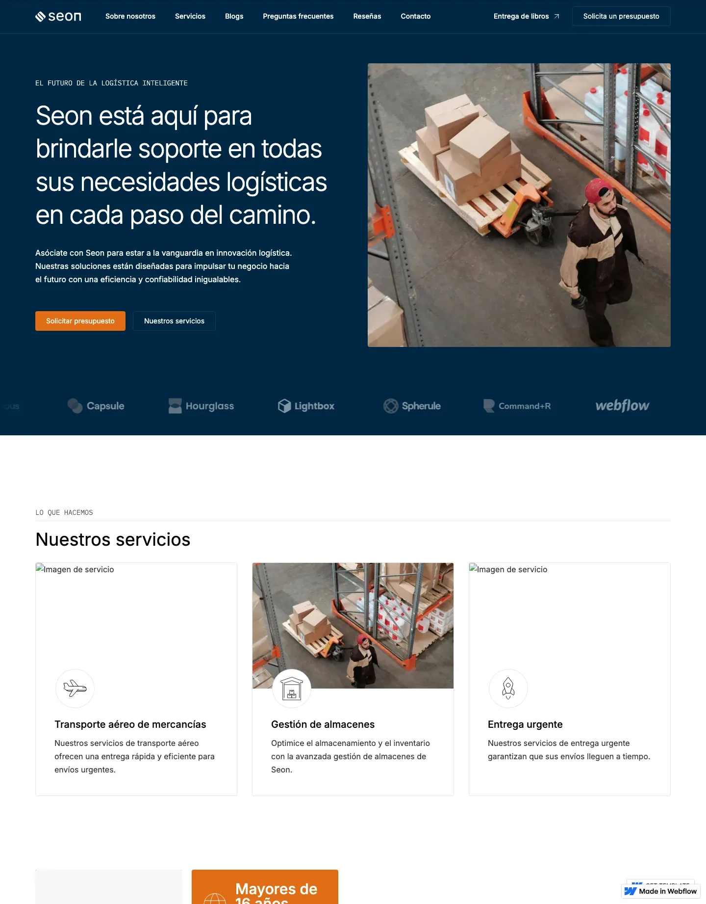 Diseño de página web para servicios y mantenimiento