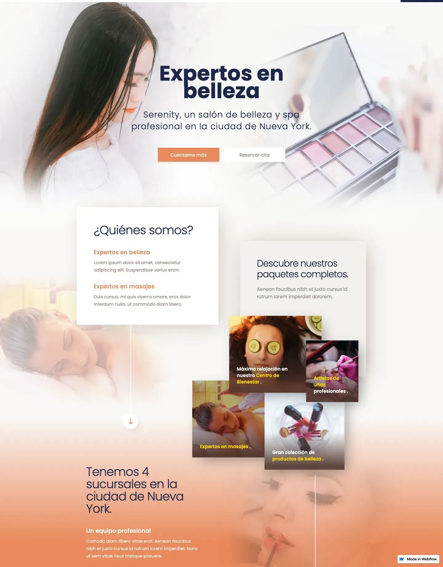 Diseño de página web para belleza y estética