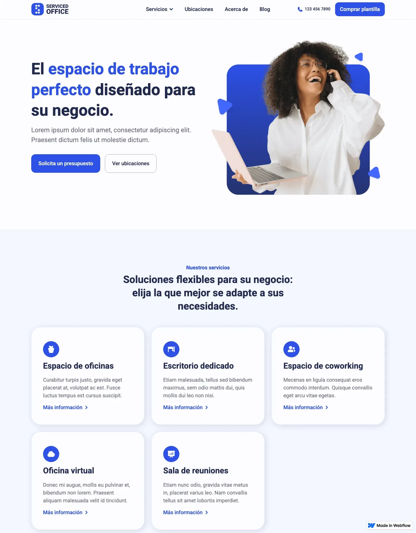 Diseño de página web para servicios y mantenimiento