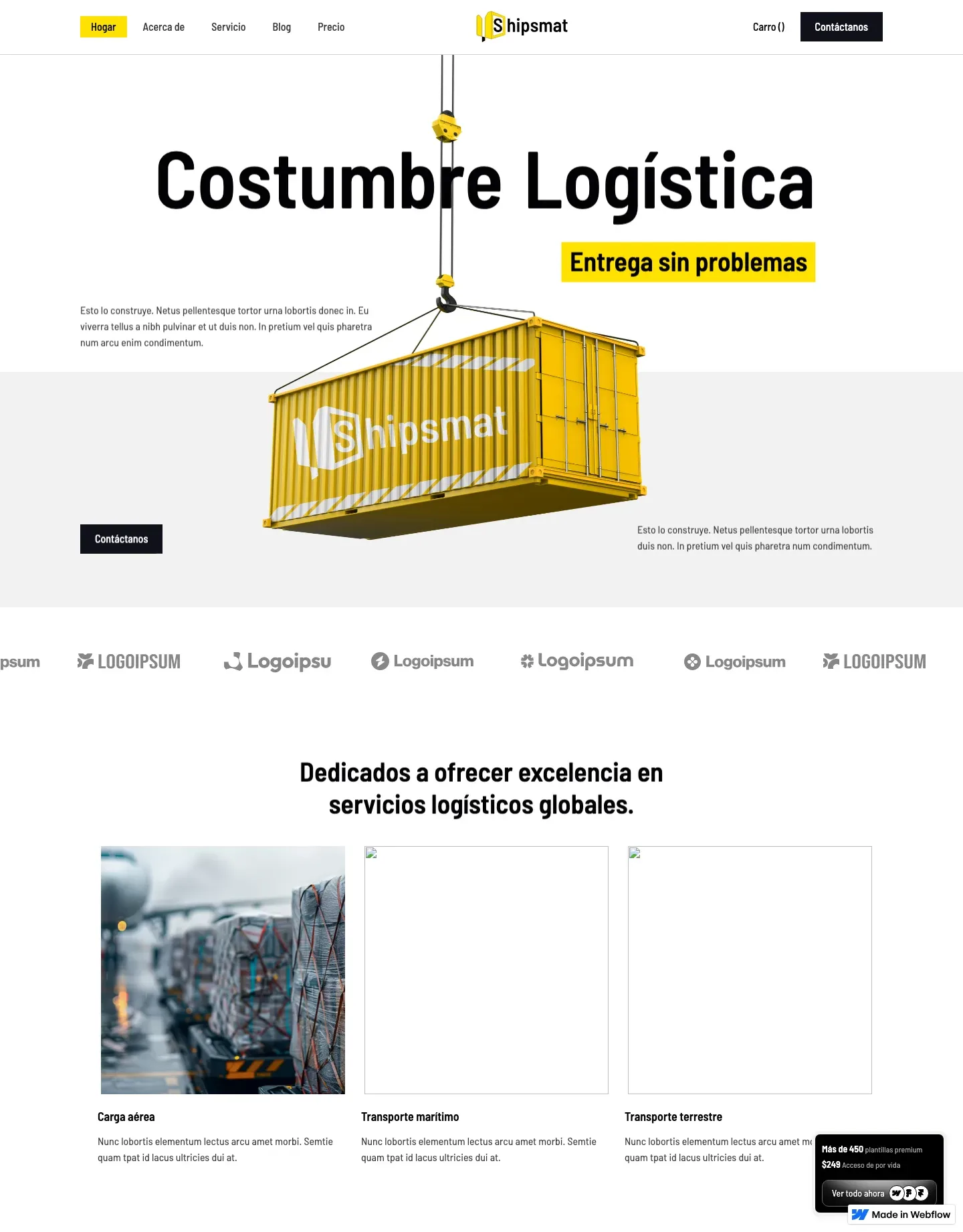 Diseño de página web para servicios y mantenimiento