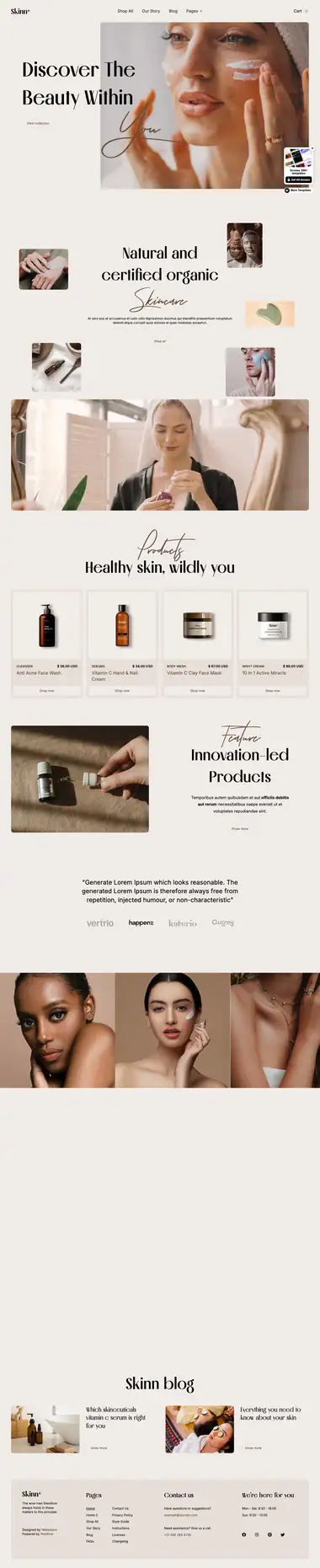Diseño de página web para belleza y estética