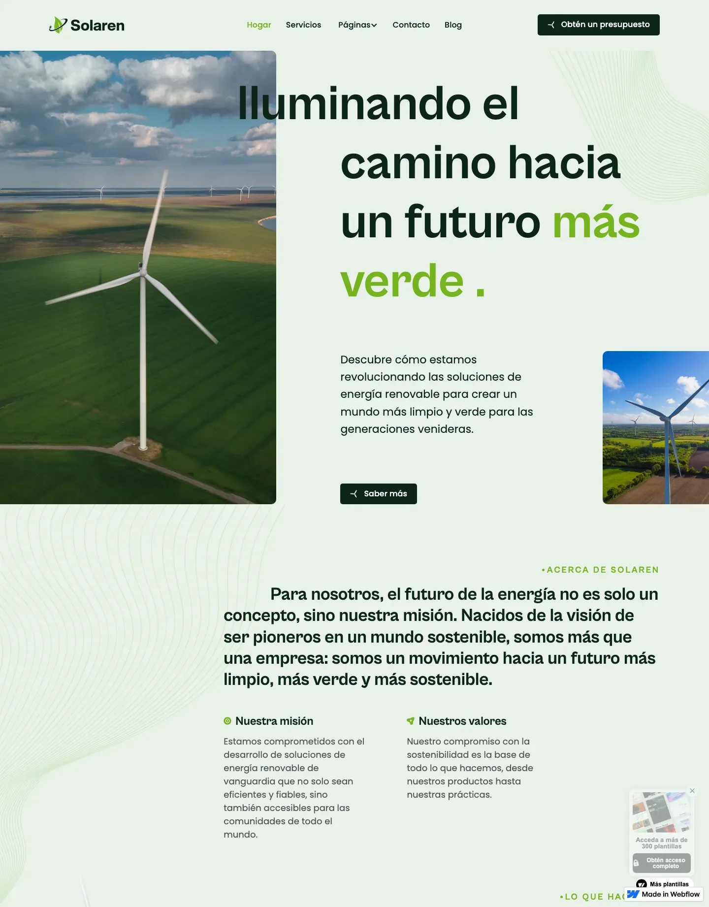 Diseño de página web para servicios y mantenimiento