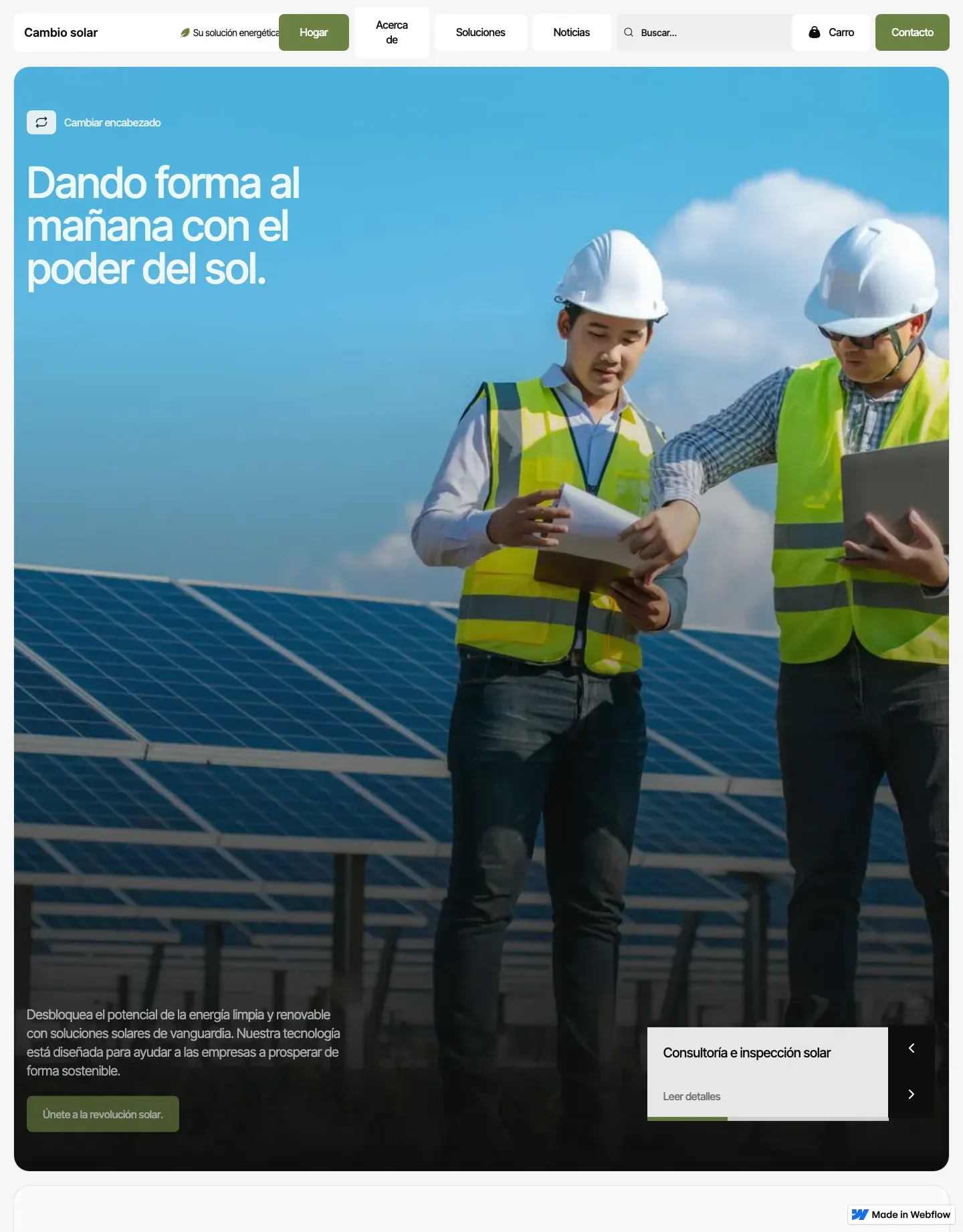 Diseño de página web para servicios y mantenimiento