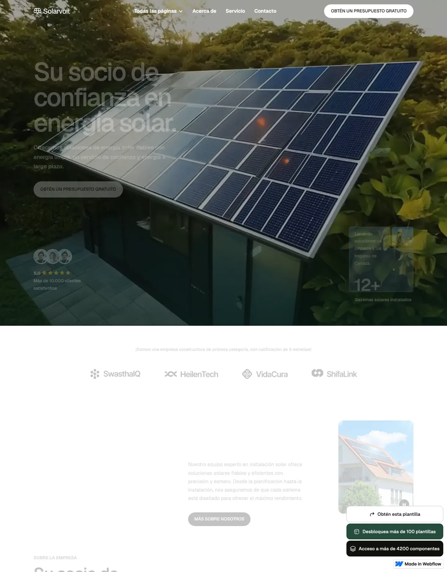 Diseño de página web para servicios y mantenimiento