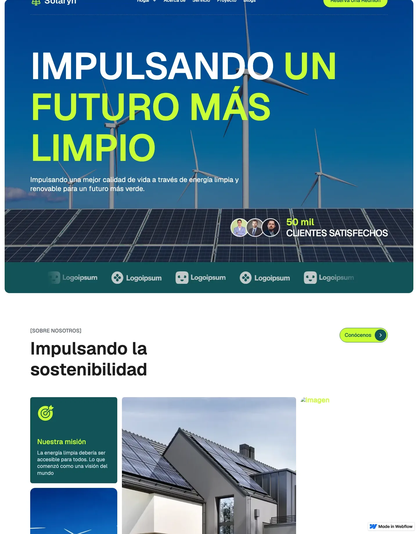 Diseño de página web para servicios y mantenimiento