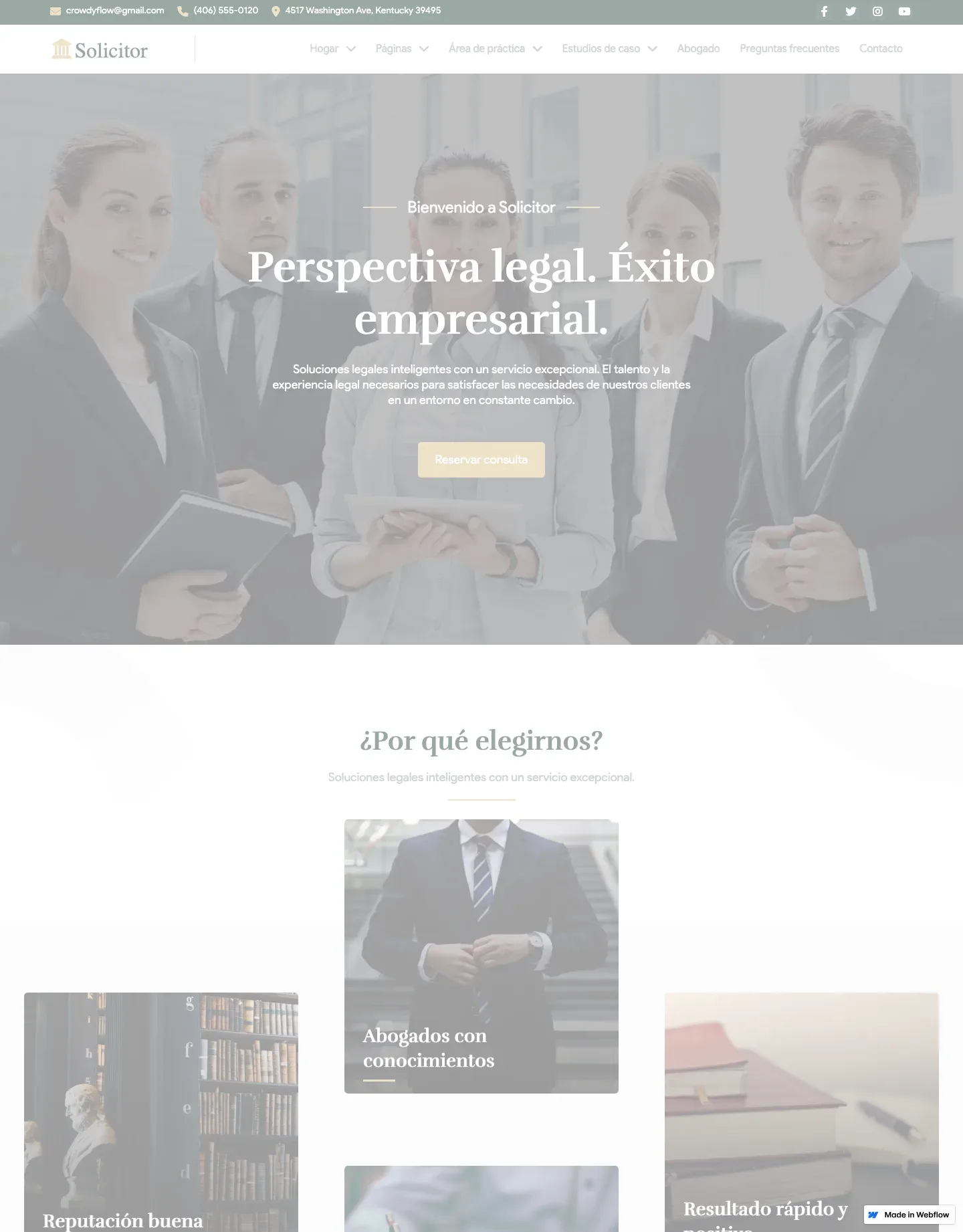 Diseño de página web para abogados