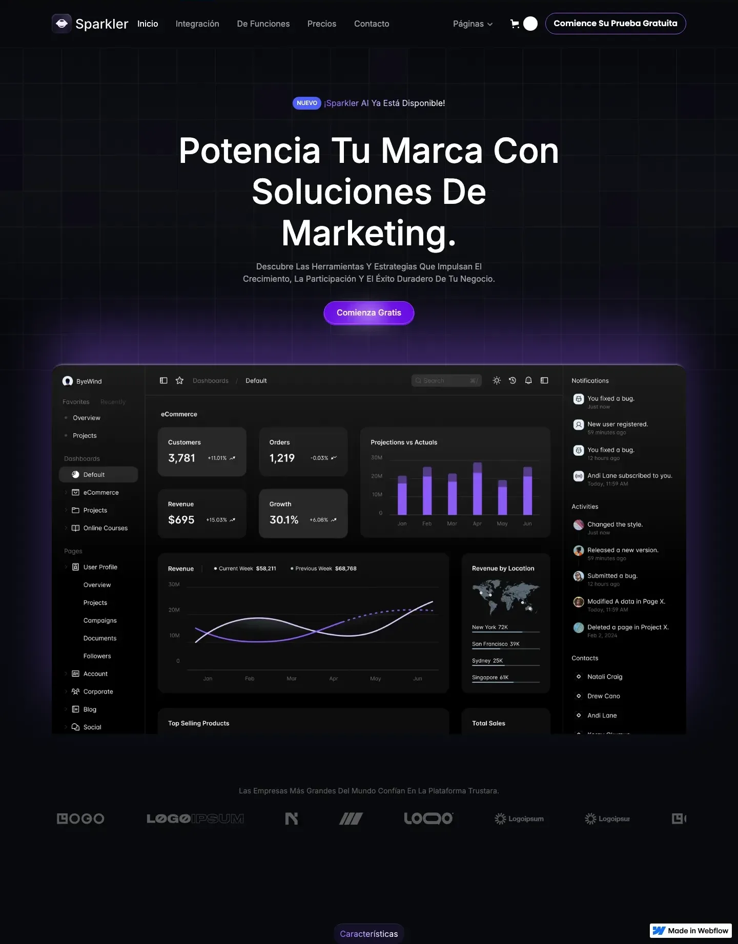 Diseño de página web para agencias y estudios
