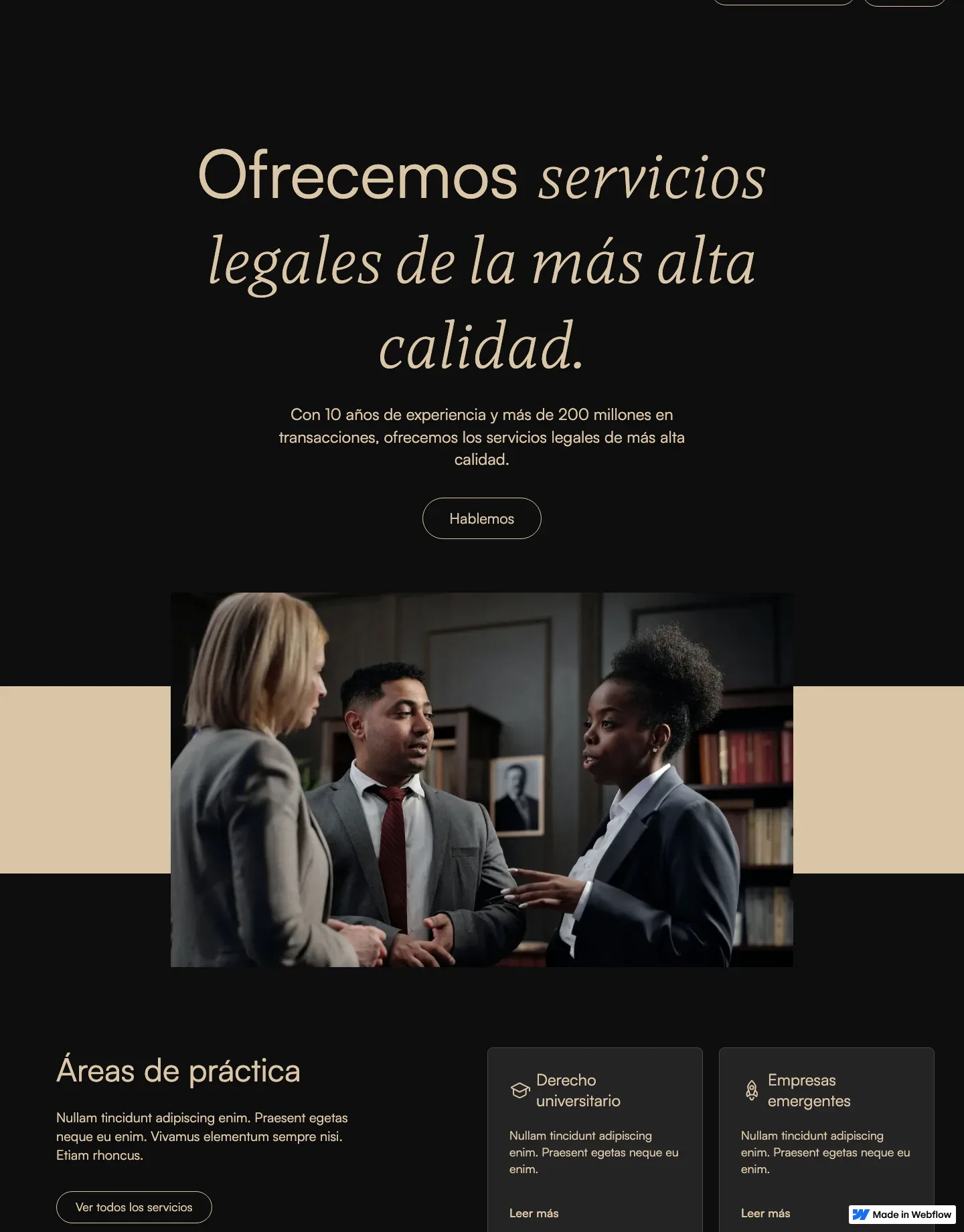 Diseño de página web para abogados