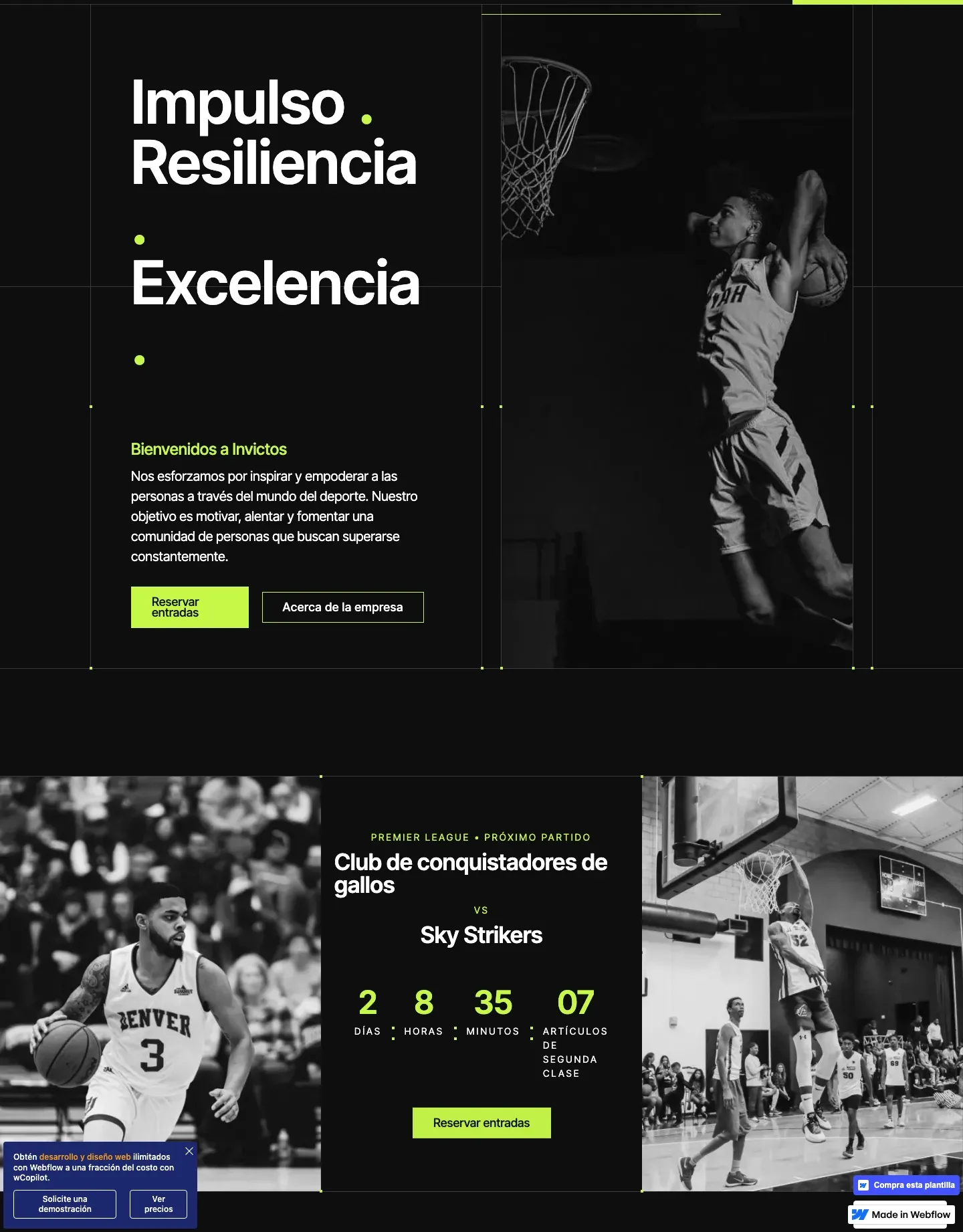 Diseño de página web para gimnasios