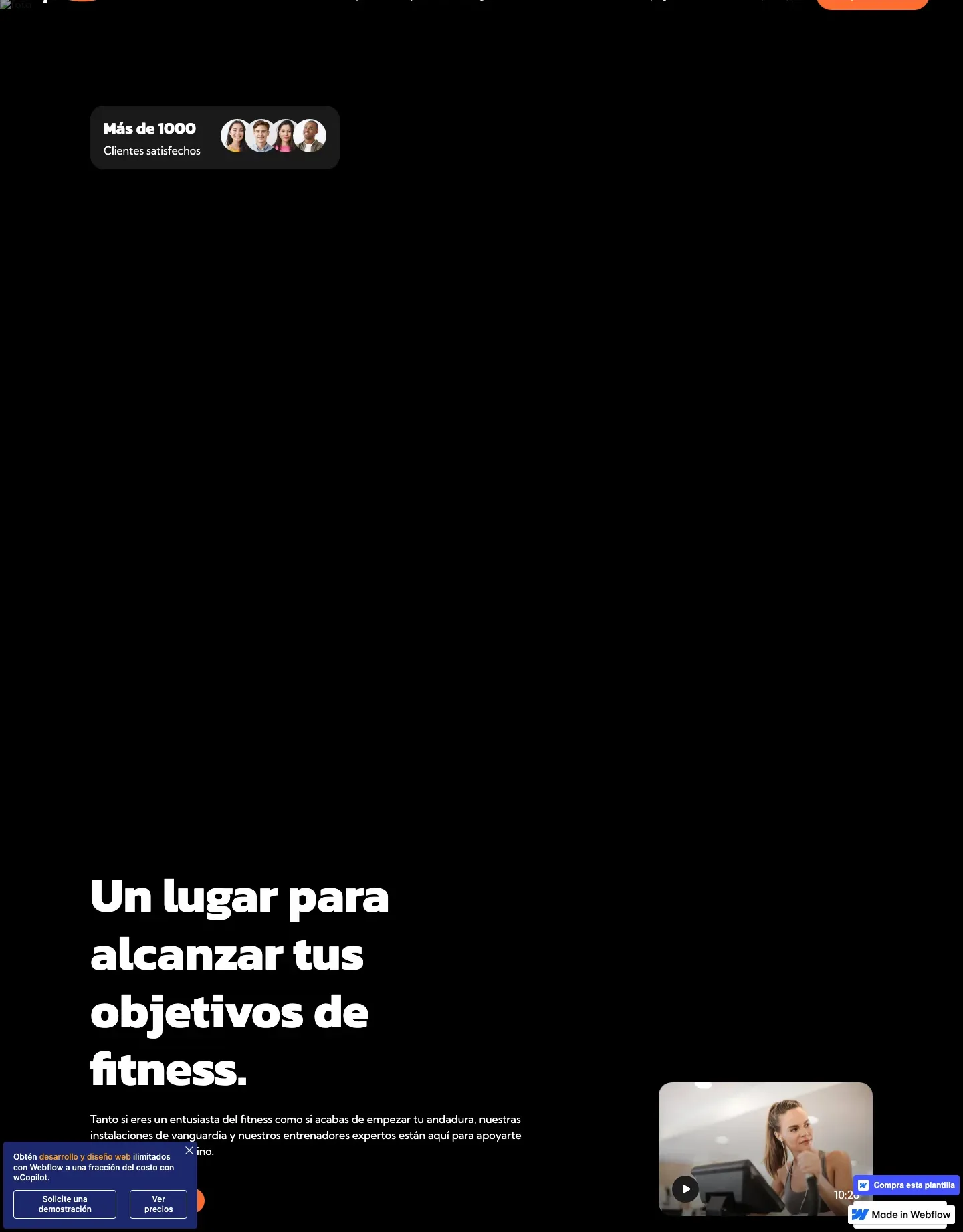 Diseño de página web para gimnasios