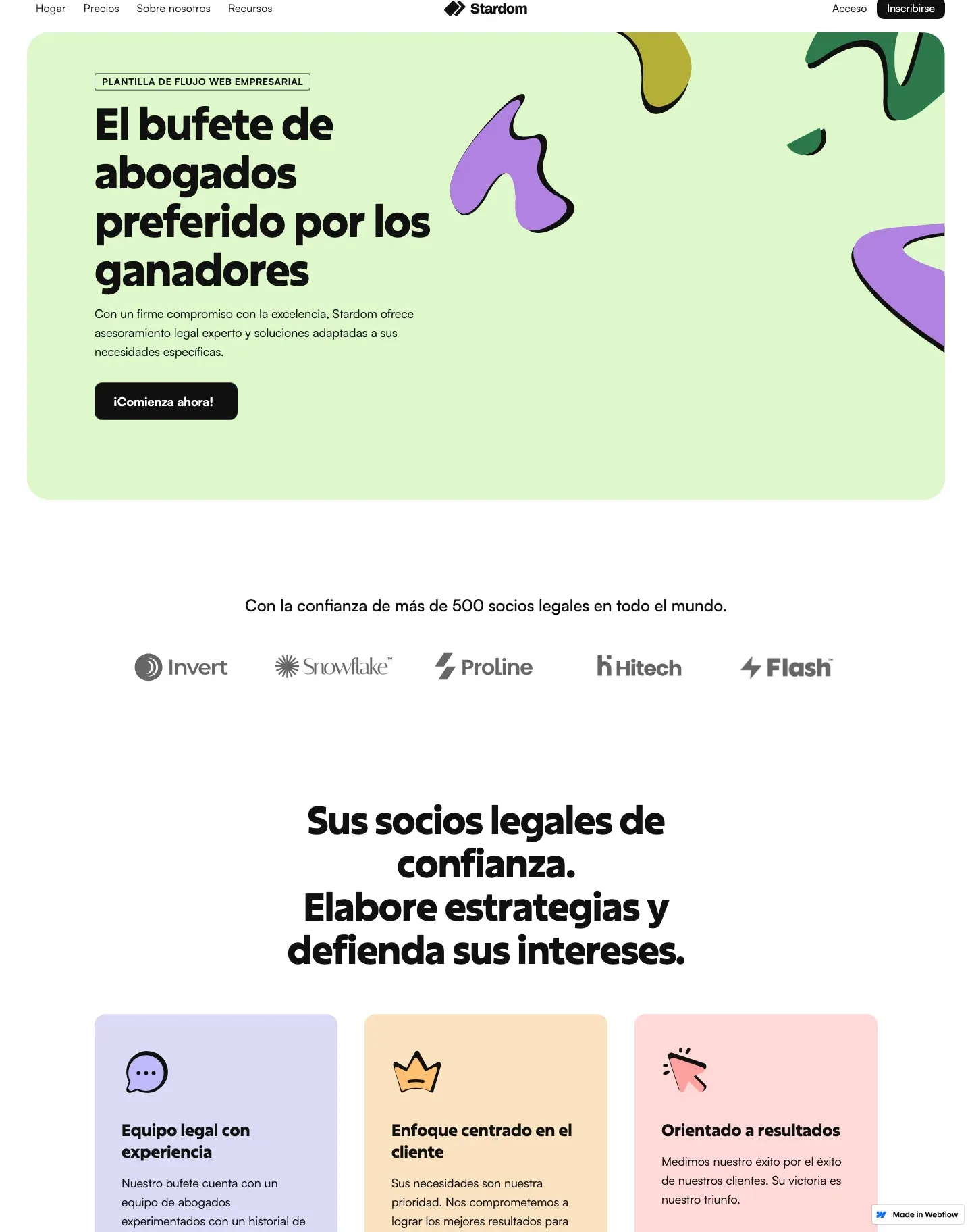 Diseño de página web para abogados
