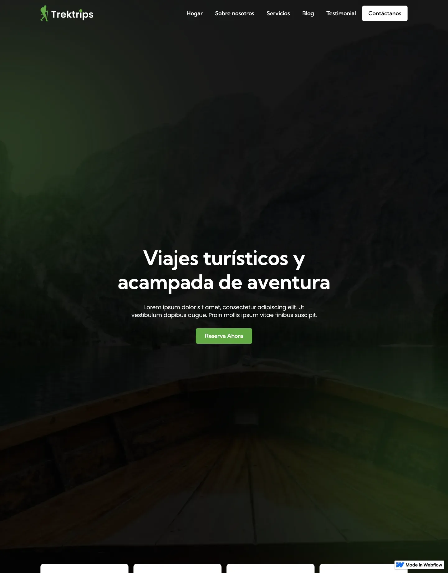 Diseño de página web para turismo y viajes