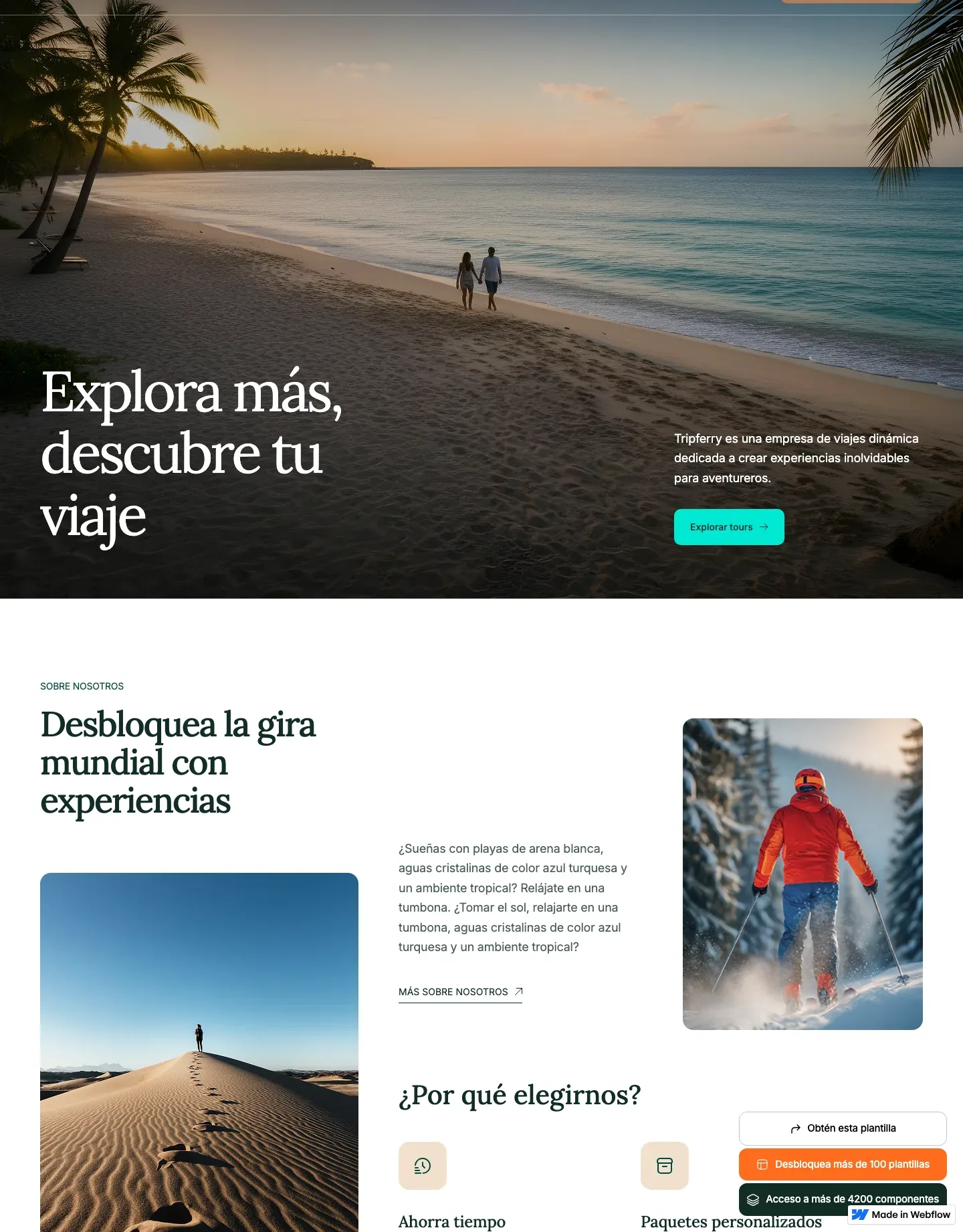 Diseño de página web para turismo y viajes