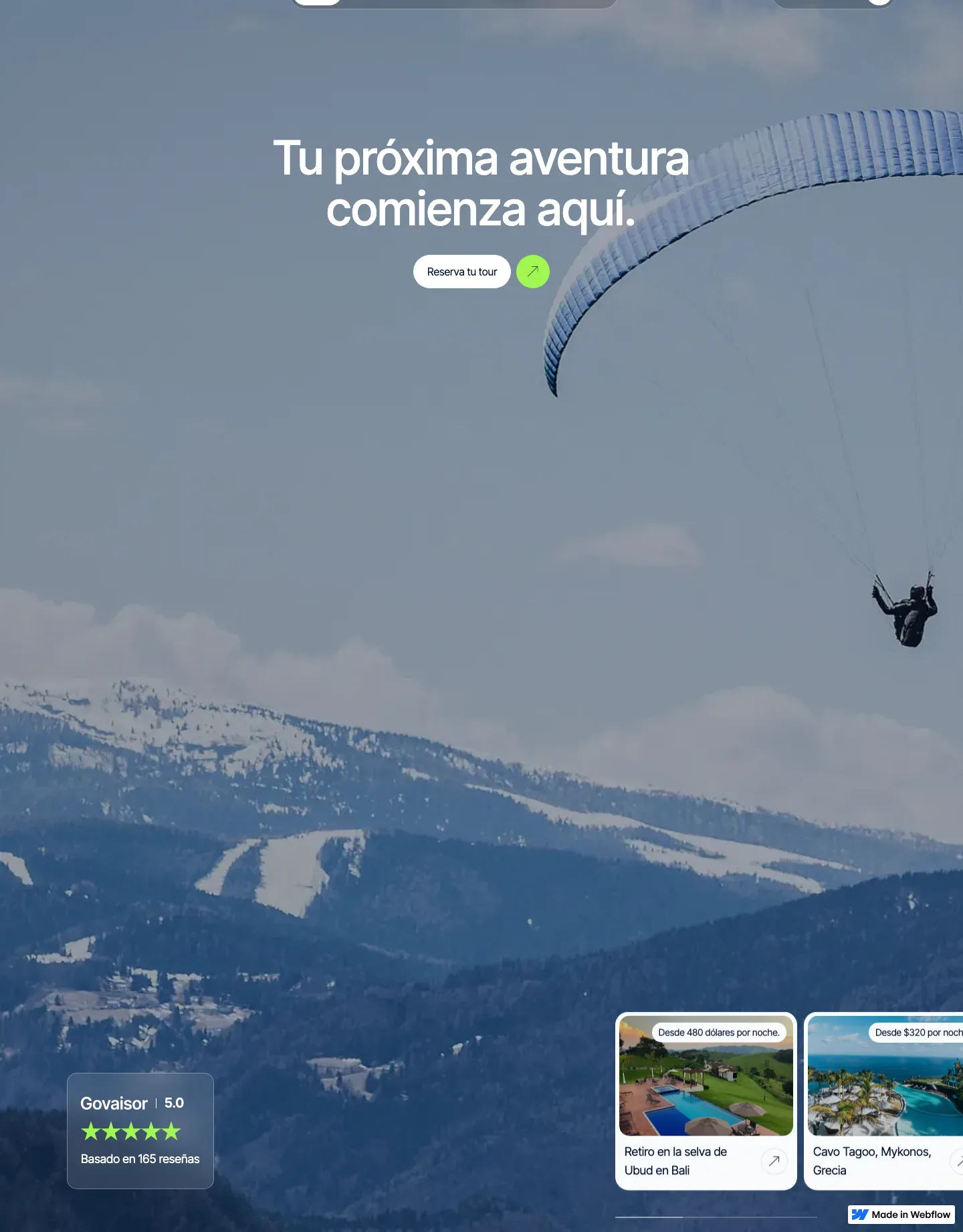 Diseño de página web para turismo y viajes