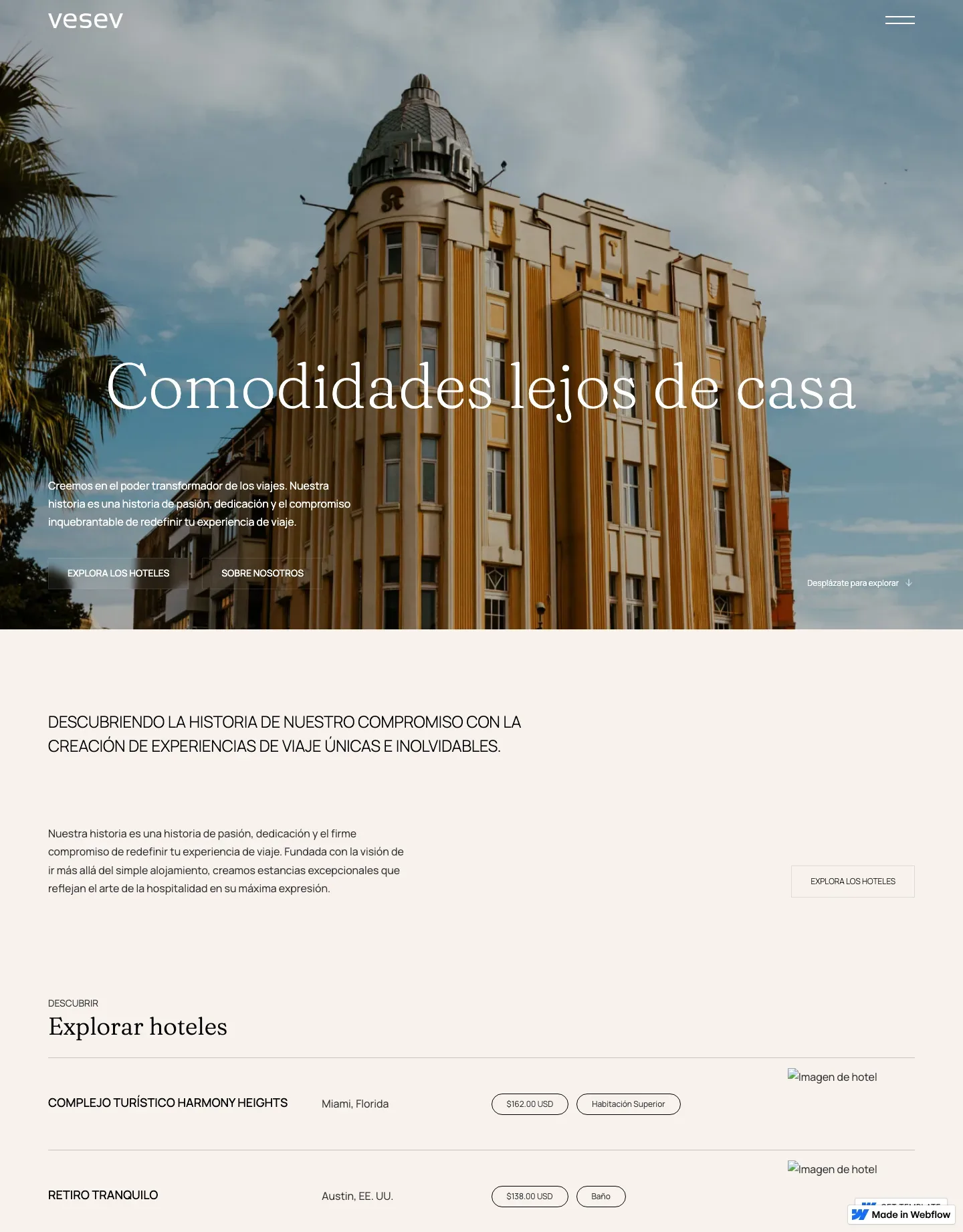 Diseño de página web para hoteles