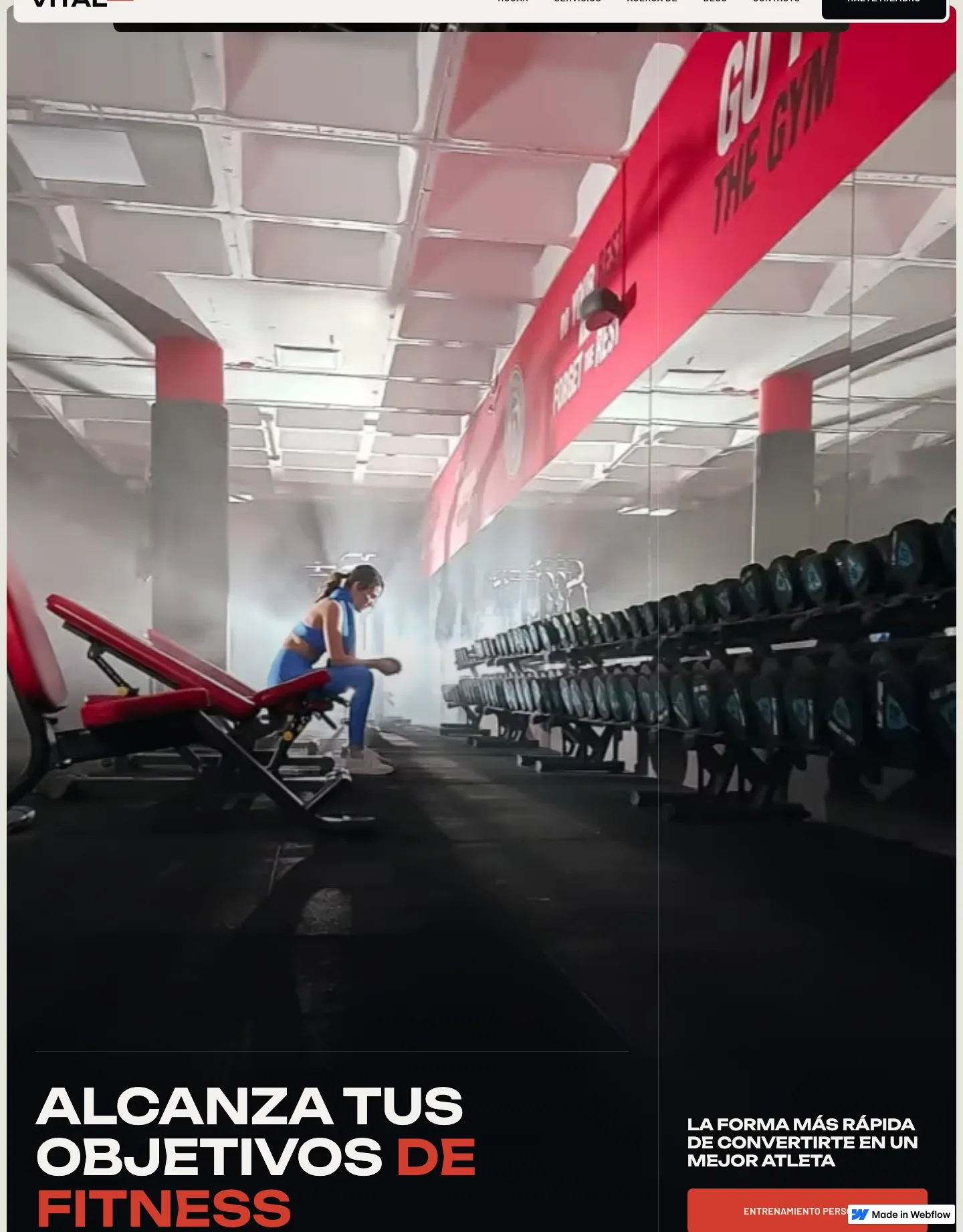 Diseño de página web para gimnasios