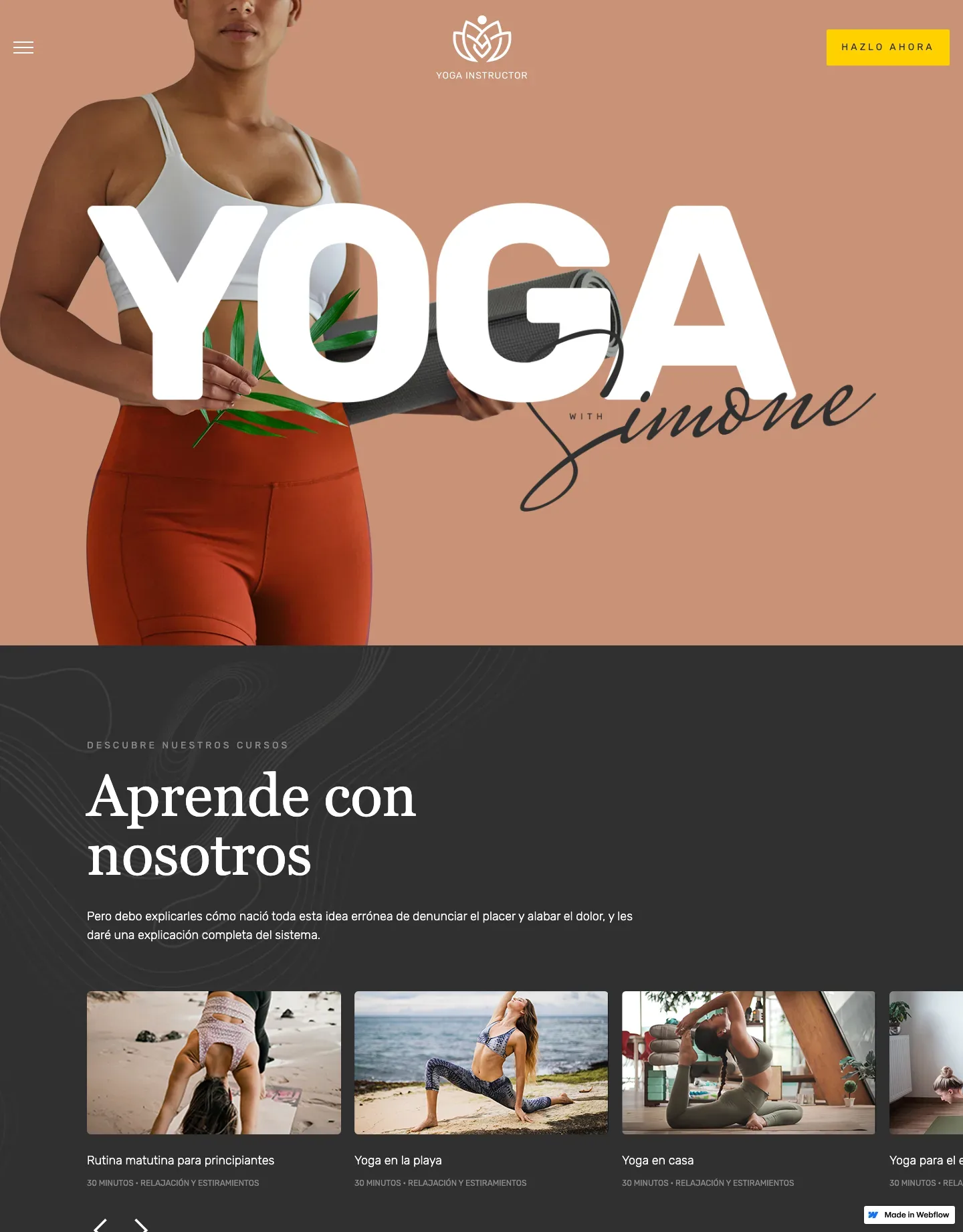 Diseño de página web para gimnasios