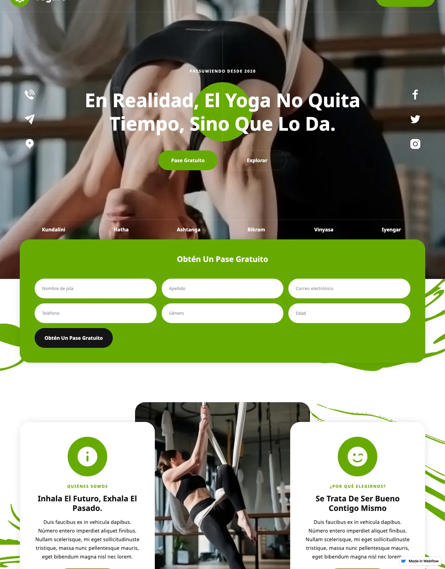Diseño de página web para gimnasios