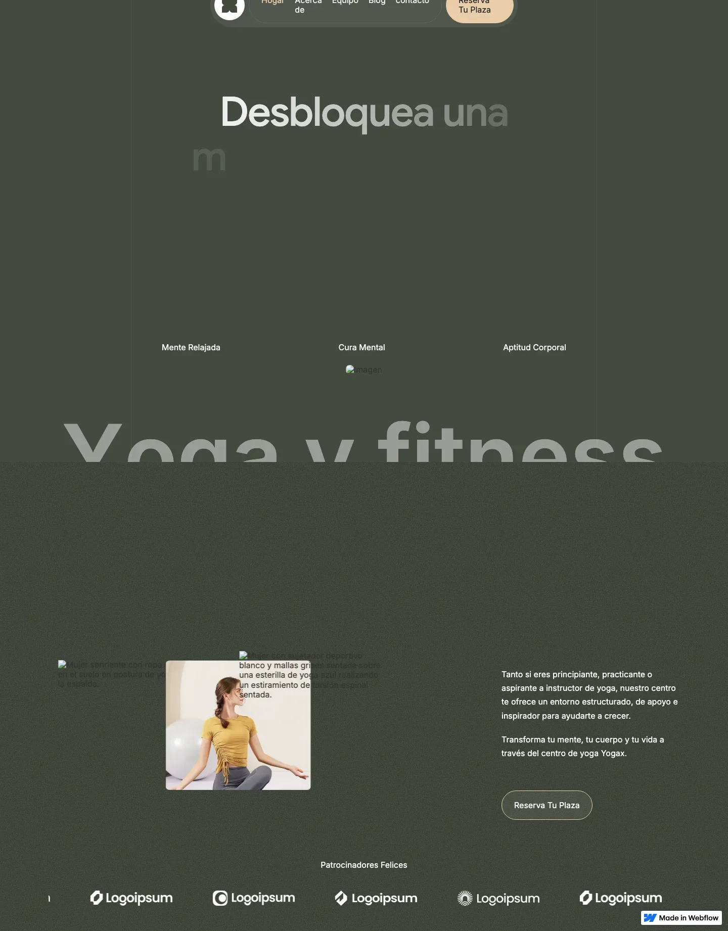 Diseño de página web para gimnasios